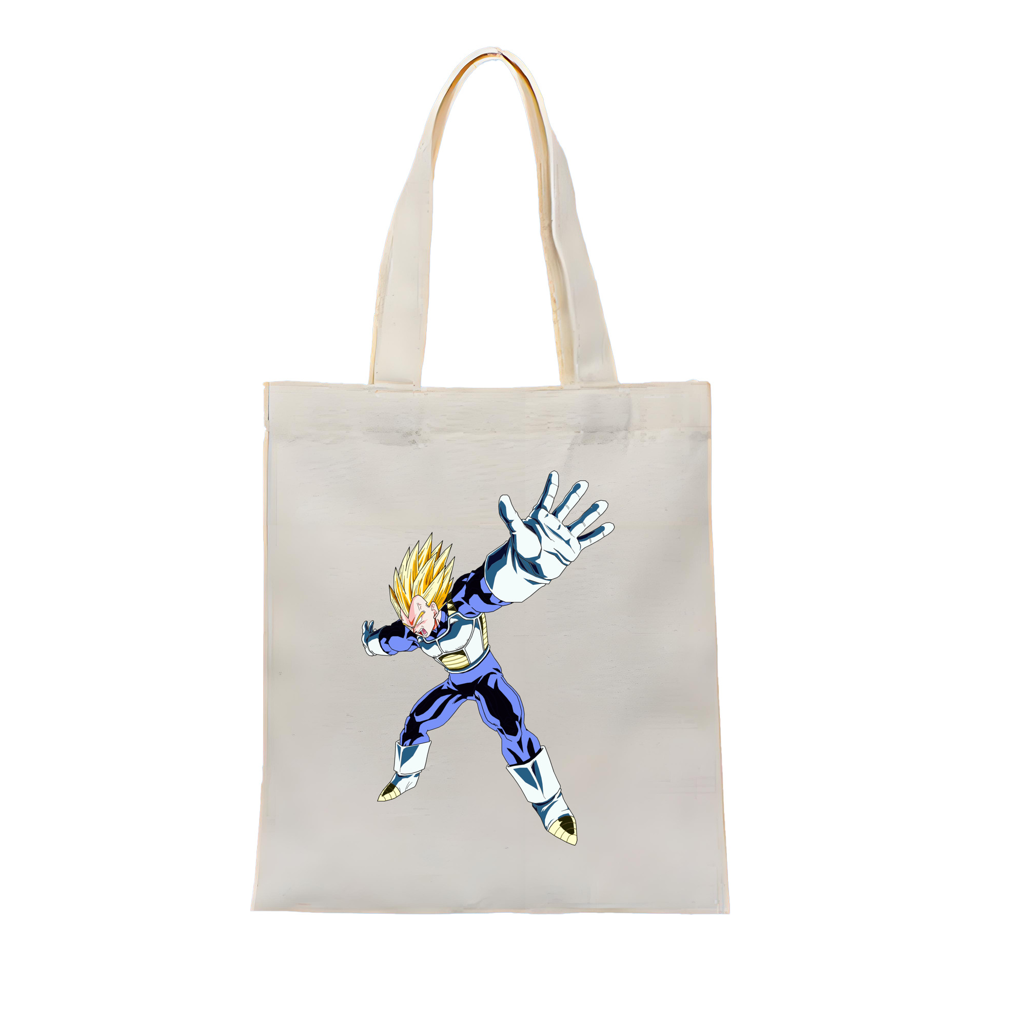（画像用） ドラゴンボール ベジータ四世（Bejīta Yonsei）DRAGON BALL Vegeta IV 縦型キャンバス生地手提げバッグ　トートバッグ