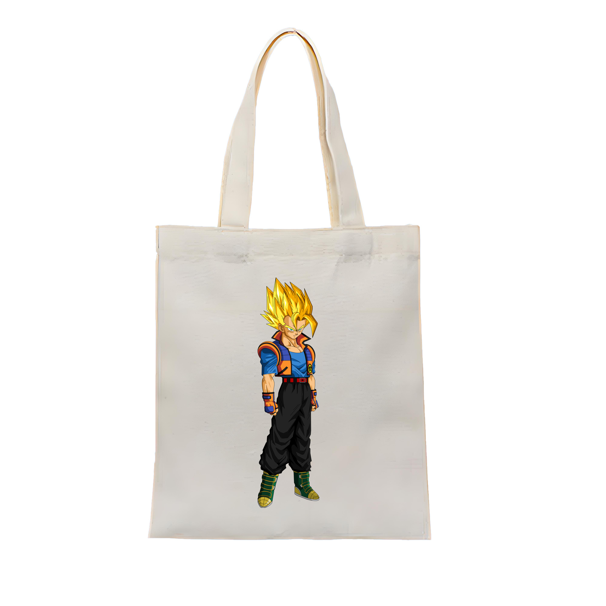 （画像用） ドラゴンボール ベジータ四世（Bejīta Yonsei）DRAGON BALL Vegeta IV 縦型キャンバス生地手提げバッグ　トートバッグ