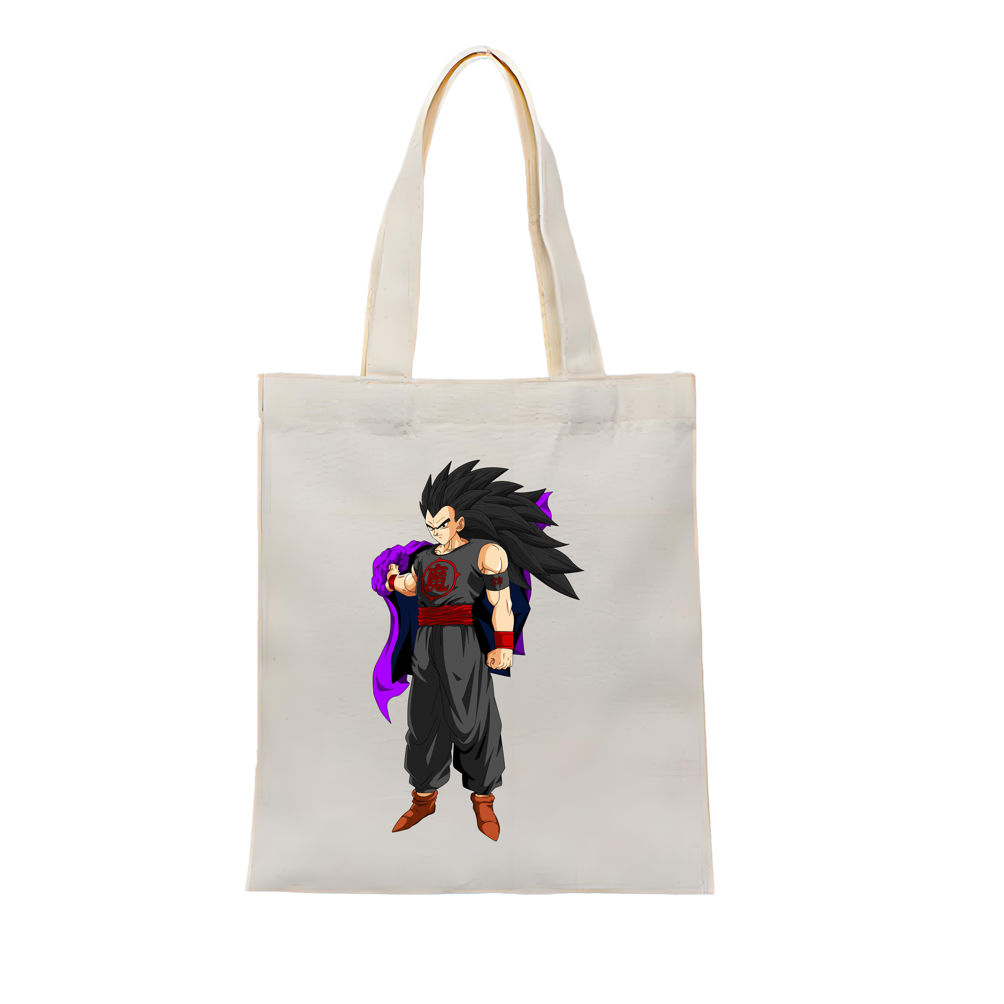 （画像用） ドラゴンボール ベジータ四世（Bejīta Yonsei）DRAGON BALL Vegeta IV 縦型キャンバス生地手提げバッグ　トートバッグ