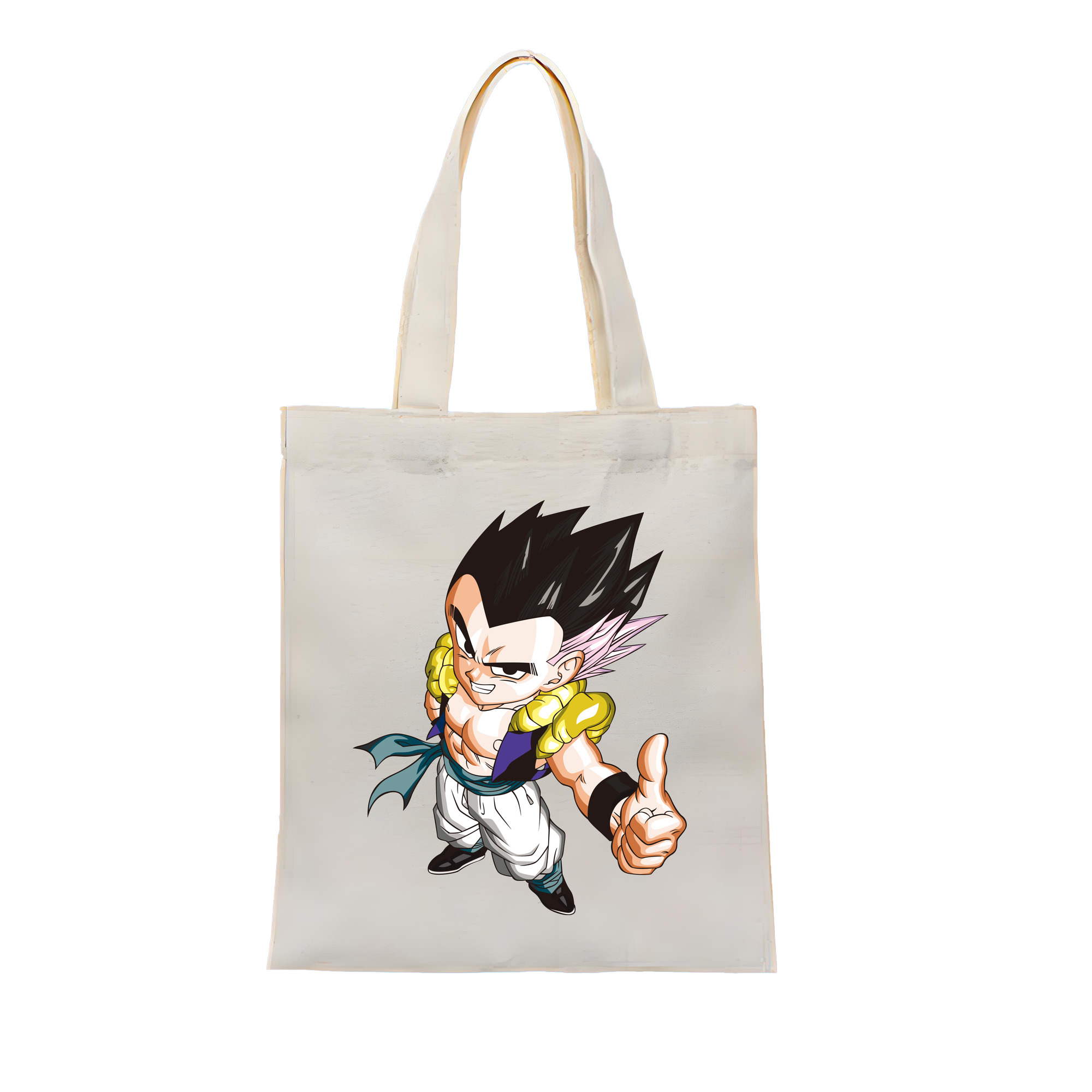 （画像用） ドラゴンボール ベジータ四世（Bejīta Yonsei）DRAGON BALL Vegeta IV 縦型キャンバス生地手提げバッグ　トートバッグ