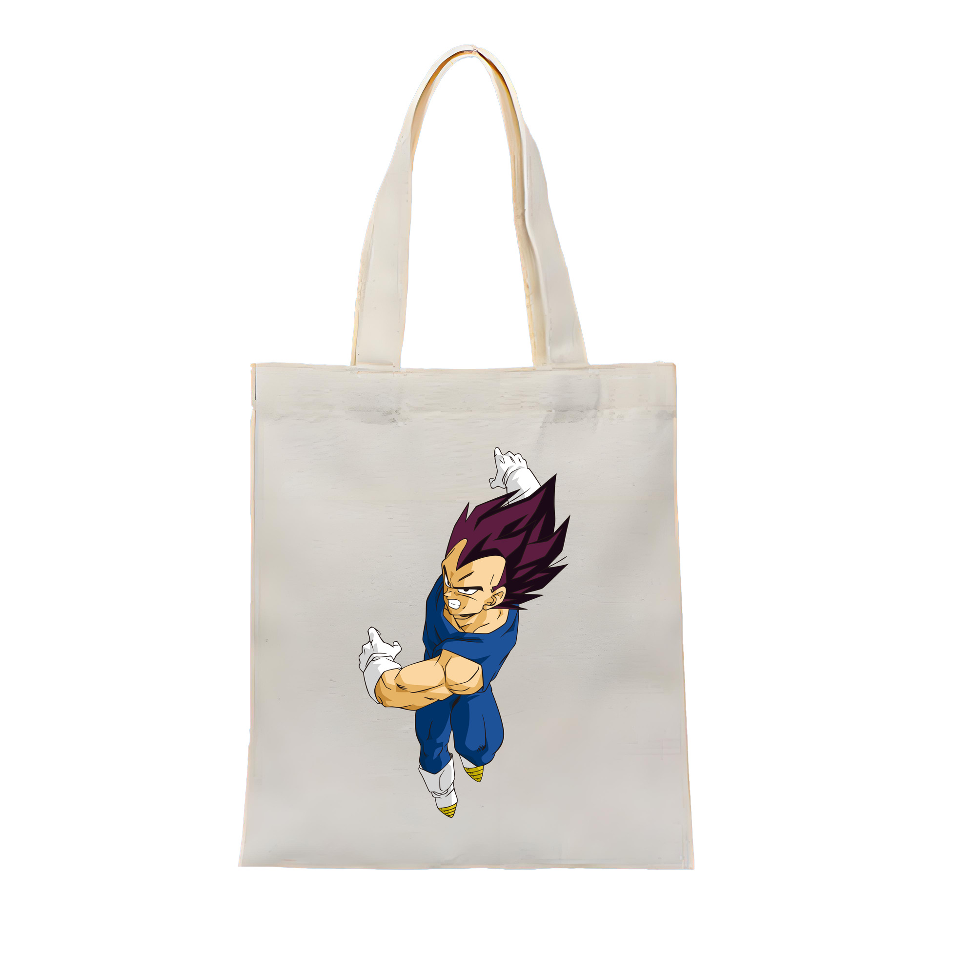 （画像用） ドラゴンボール ベジータ四世（Bejīta Yonsei）DRAGON BALL Vegeta IV 縦型キャンバス生地手提げバッグ　トートバッグ