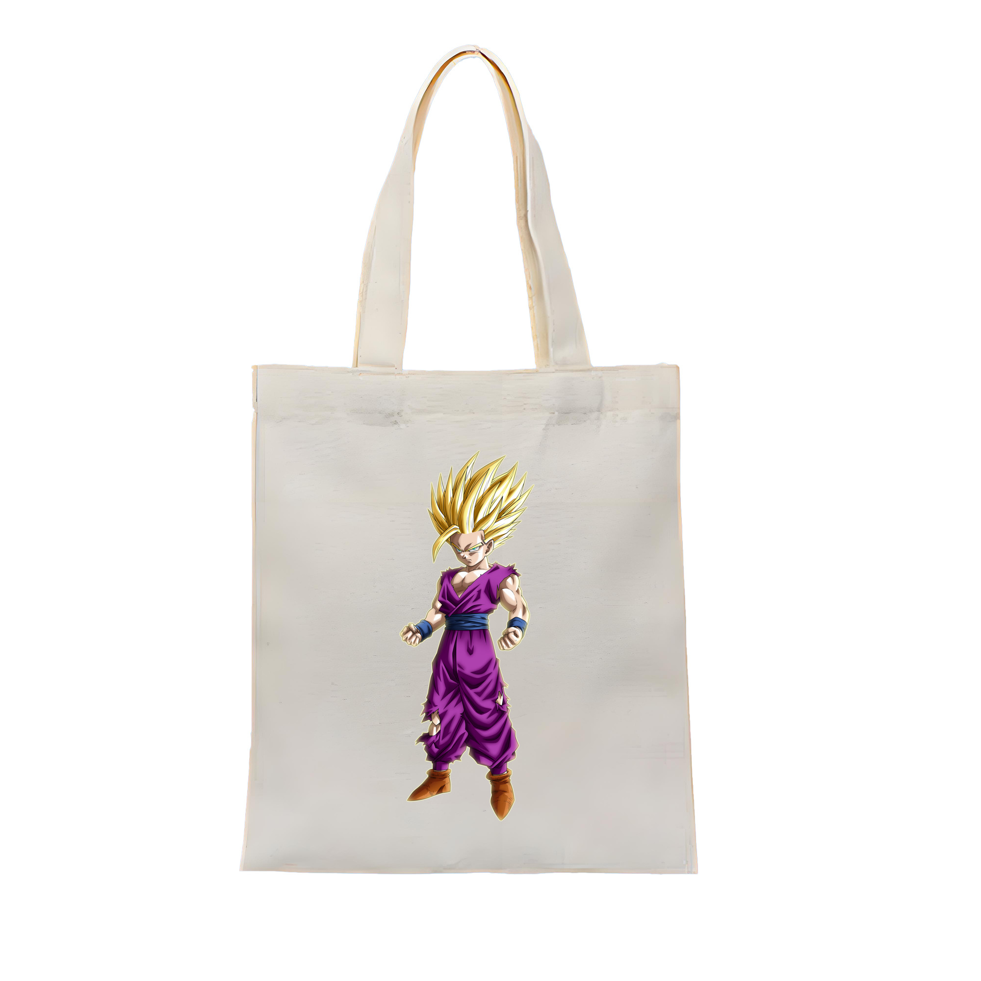 （画像用） ドラゴンボール 孫 悟飯（そんごはん）DRAGON BALL Son Gohan 縦型キャンバス生地手提げバッグ　トートバッグ