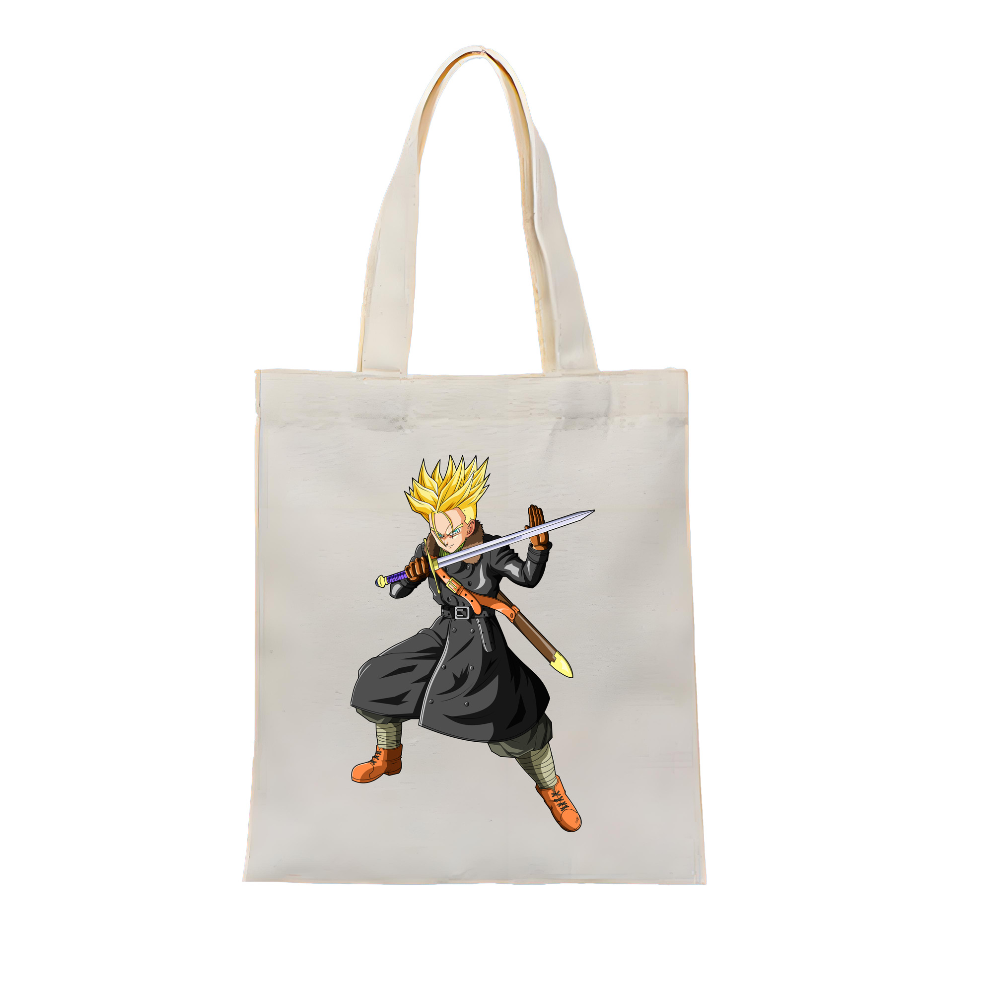 （画像用） ドラゴンボール トランクス（Torankusu）DRAGON BALL Trunks 縦型キャンバス生地手提げバッグ　トートバッグ
