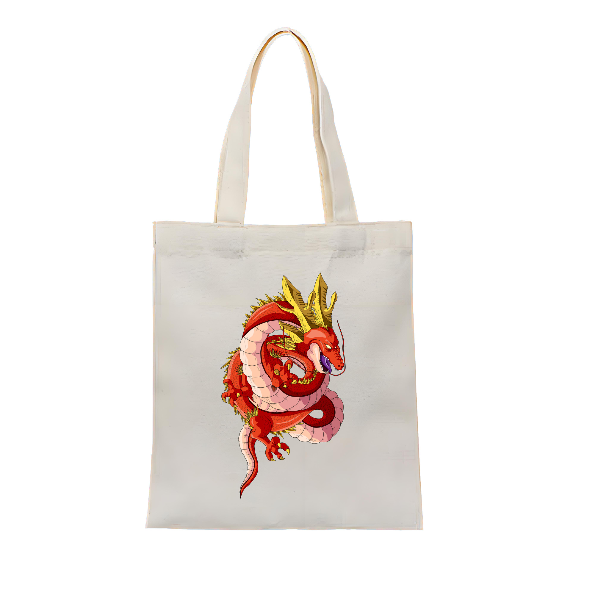 （画像用） ドラゴンボール 神龍 シェンロン DRAGON BALL Shenron 縦型キャンバス生地手提げバッグ　トートバッグ