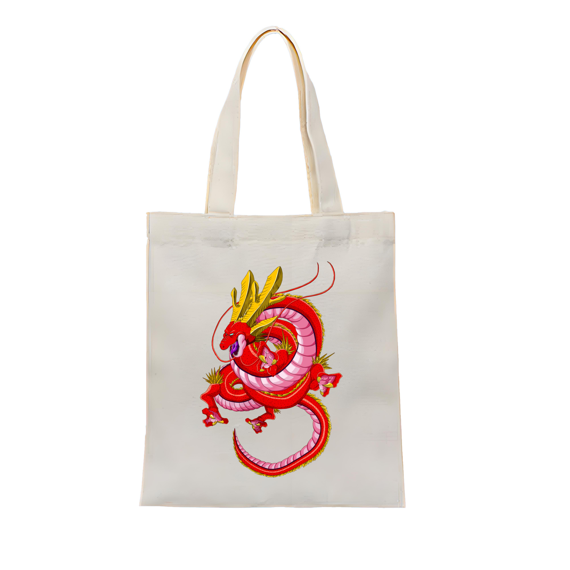 （画像用） ドラゴンボール 神龍 シェンロン DRAGON BALL Shenron 縦型キャンバス生地手提げバッグ　トートバッグ