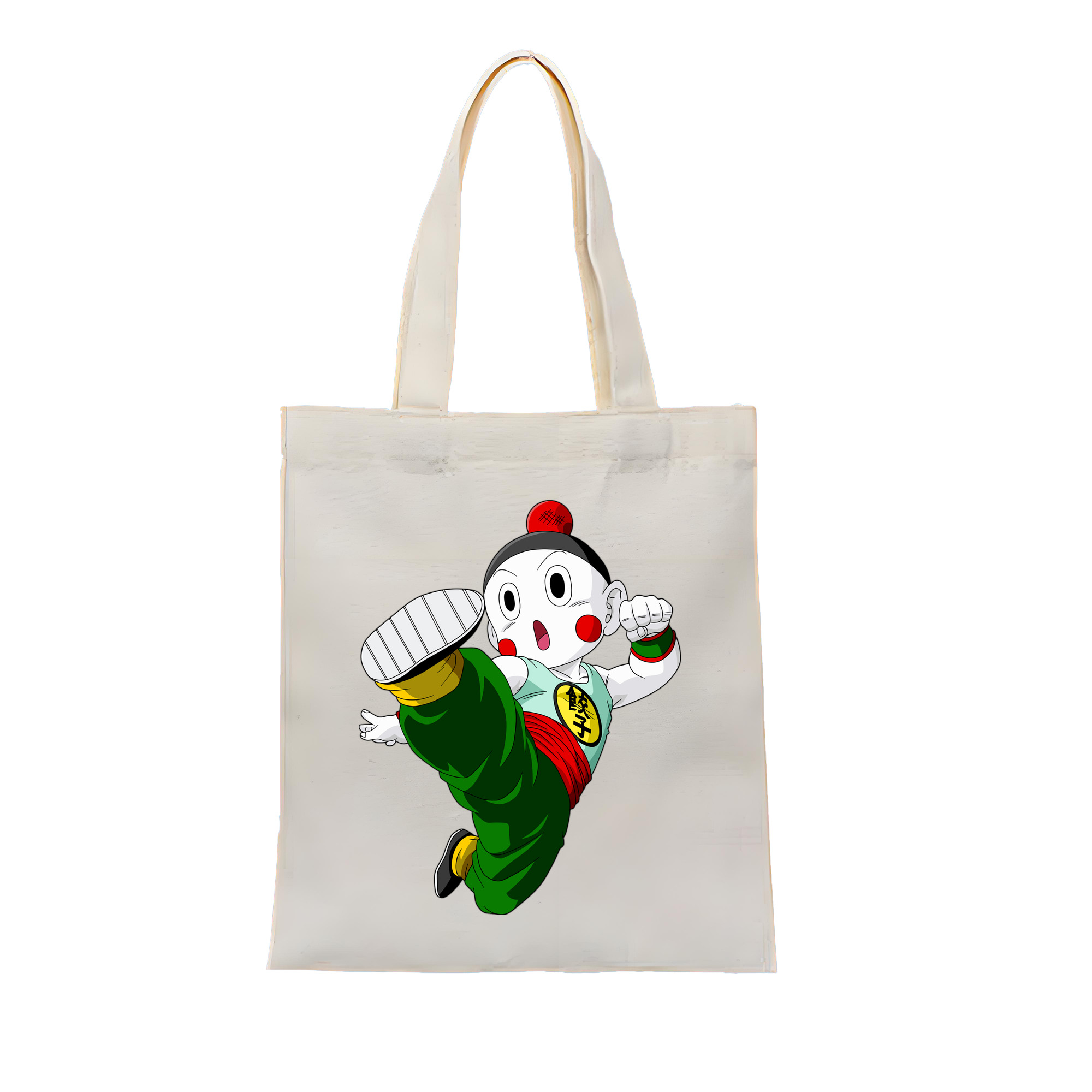 （画像用） ドラゴンボール 餃子（チャオズ）DRAGON BALL Chaoz 縦型キャンバス生地手提げバッグ　トートバッグ
