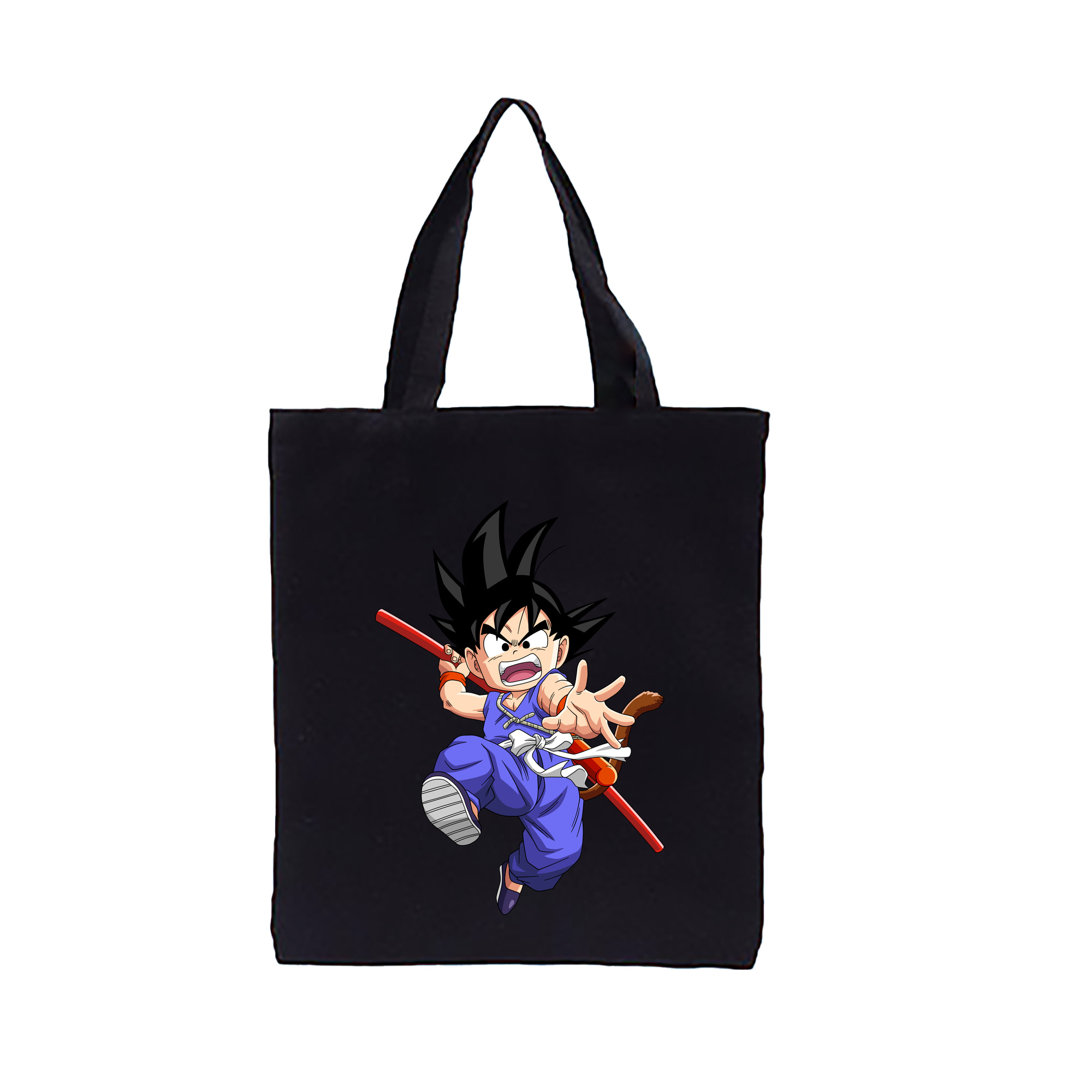 （画像用） ドラゴンボール 孫悟空（そん ごくう）Son Goku カカロット DRAGON BALL Kakarotto 縦型キャンバス生地手提げバッグ　トートバッグ