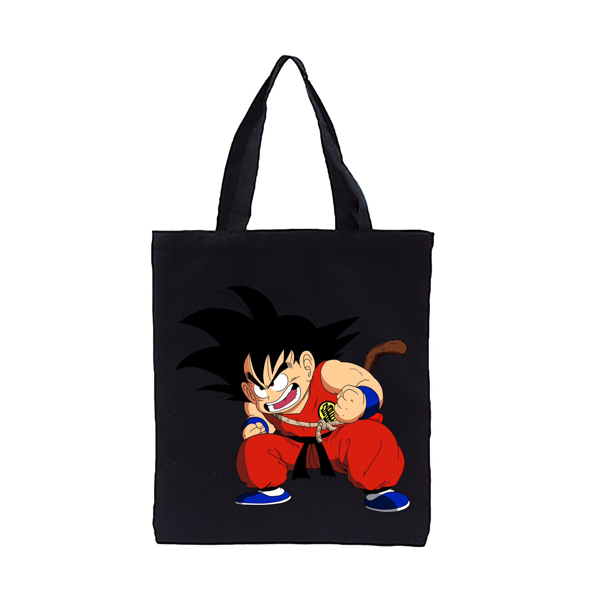 （画像用） ドラゴンボール 孫悟空（そん ごくう）Son Goku カカロット DRAGON BALL Kakarotto 縦型キャンバス生地手提げバッグ　トートバッグ