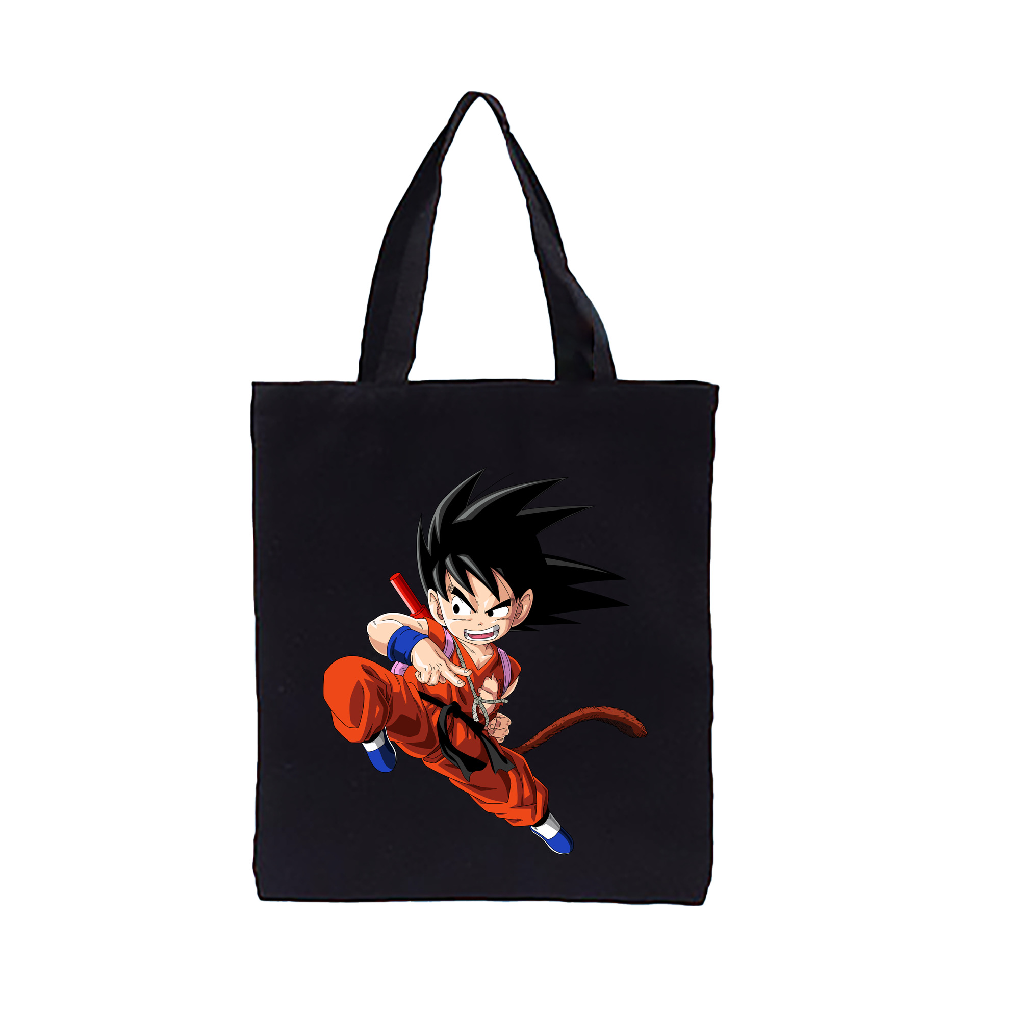 （画像用） ドラゴンボール 孫悟空（そん ごくう）Son Goku カカロット DRAGON BALL Kakarotto 縦型キャンバス生地手提げバッグ　トートバッグ
