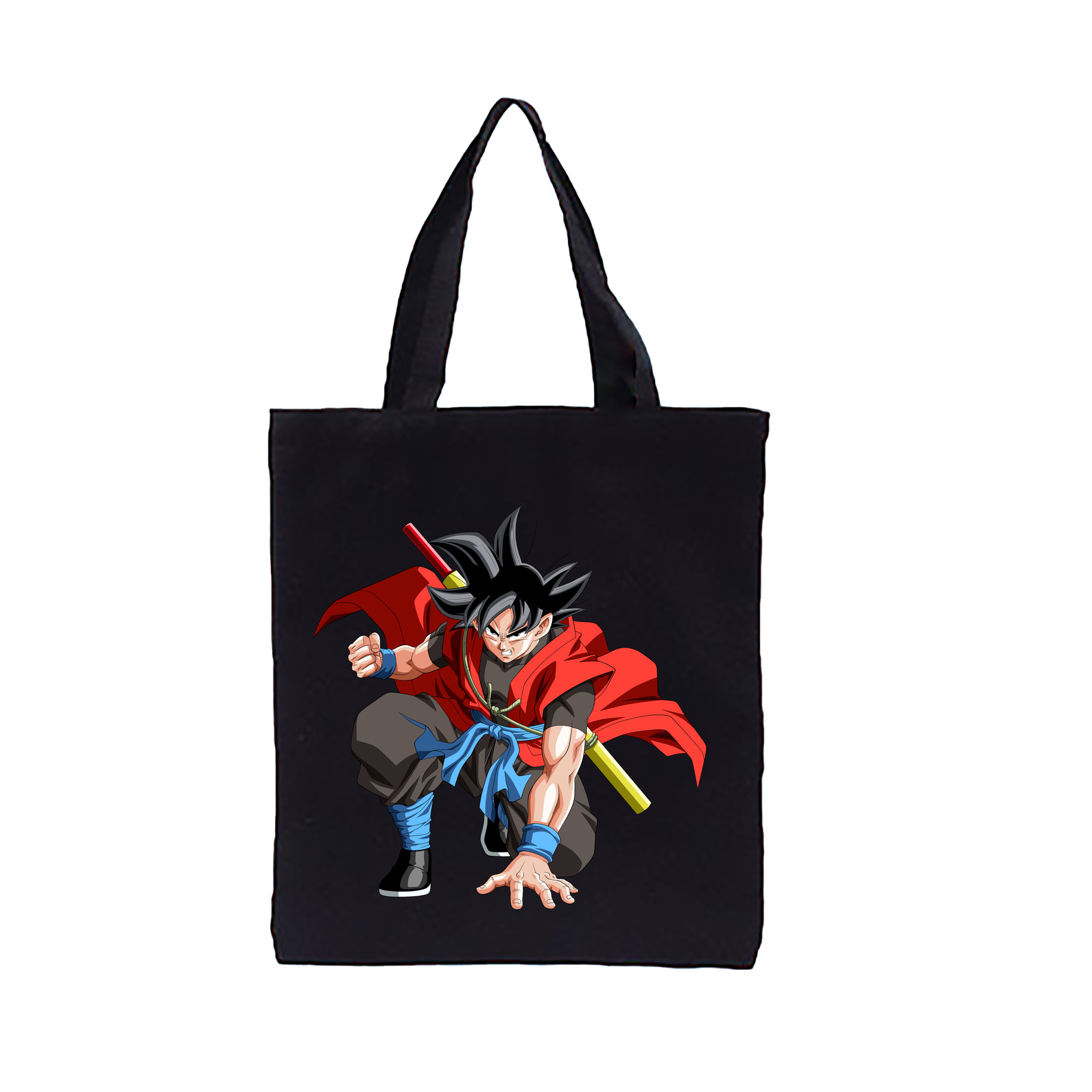 （画像用） ドラゴンボール 孫悟空（そん ごくう）Son Goku カカロット DRAGON BALL Kakarotto 縦型キャンバス生地手提げバッグ　トートバッグ