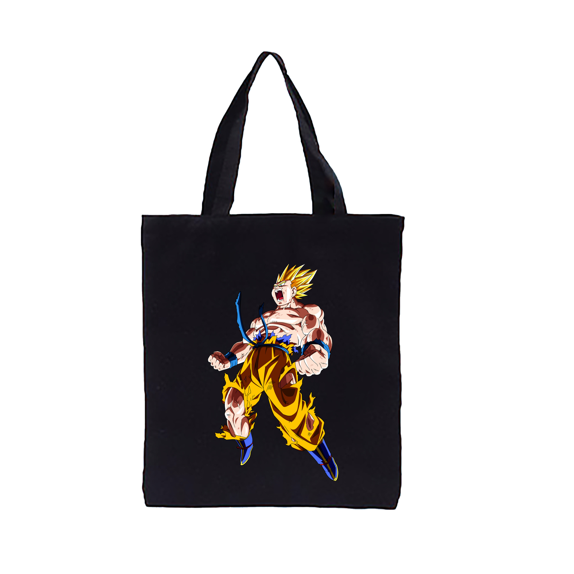 （画像用） ドラゴンボール 孫悟空（そん ごくう）Son Goku カカロット DRAGON BALL Kakarotto 縦型キャンバス生地手提げバッグ　トートバッグ