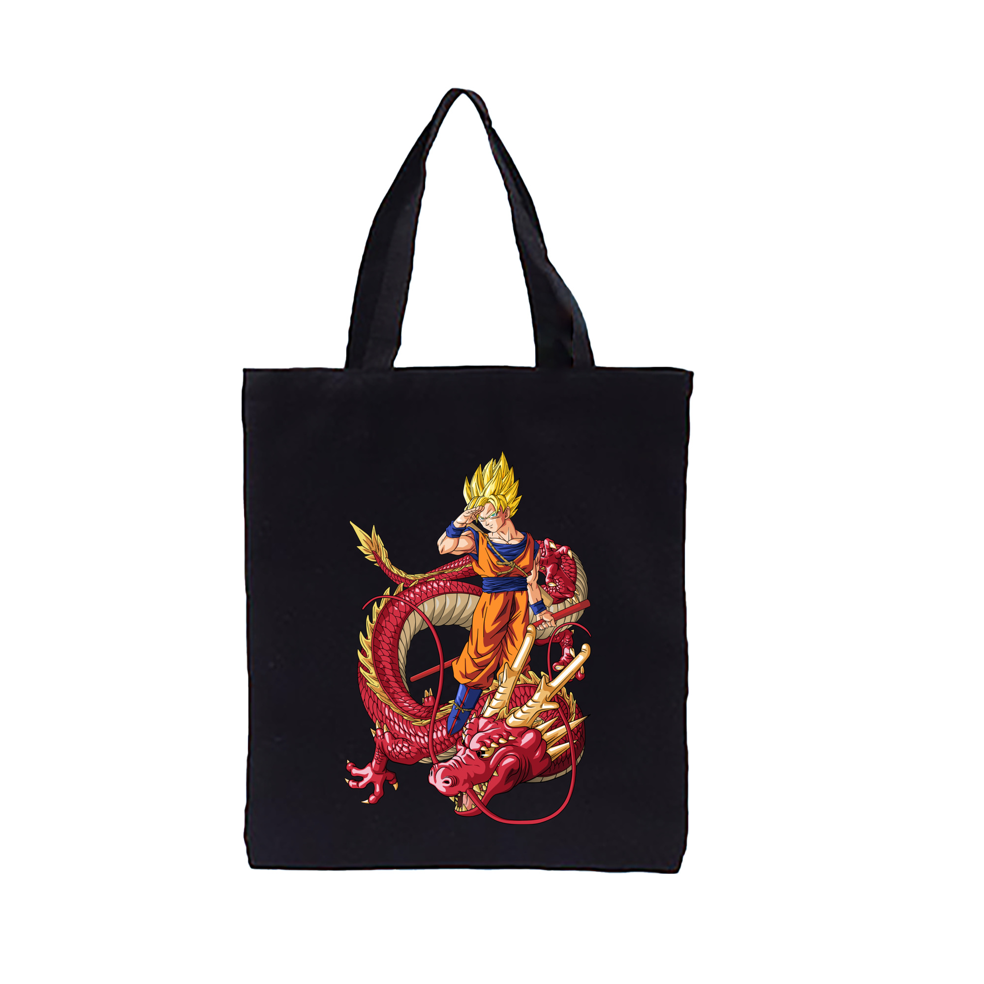 （画像用） ドラゴンボール 孫悟空（そん ごくう）Son Goku カカロット DRAGON BALL Kakarotto 縦型キャンバス生地手提げバッグ　トートバッグ