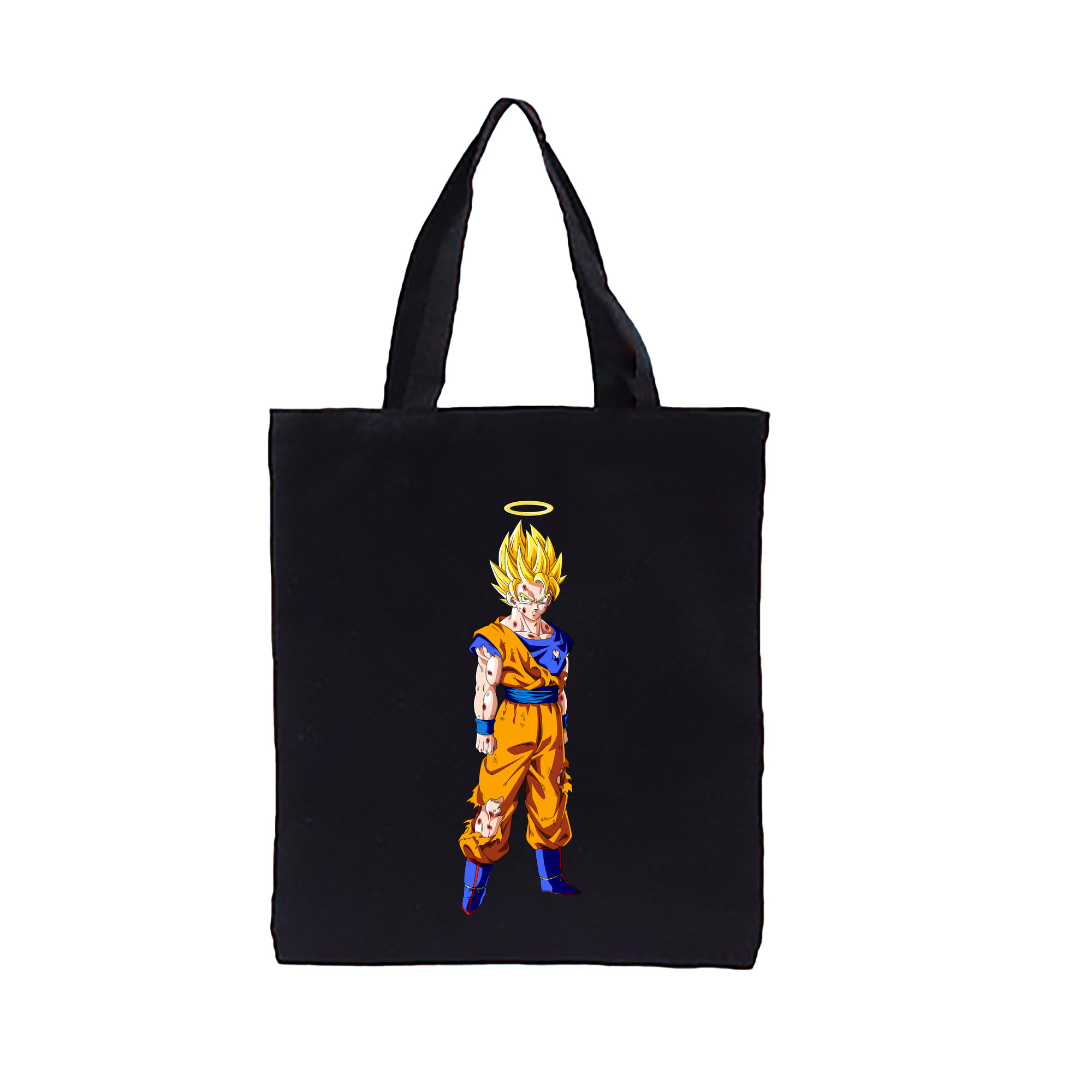 （画像用） ドラゴンボール 孫悟空（そん ごくう）Son Goku カカロット DRAGON BALL Kakarotto 縦型キャンバス生地手提げバッグ　トートバッグ