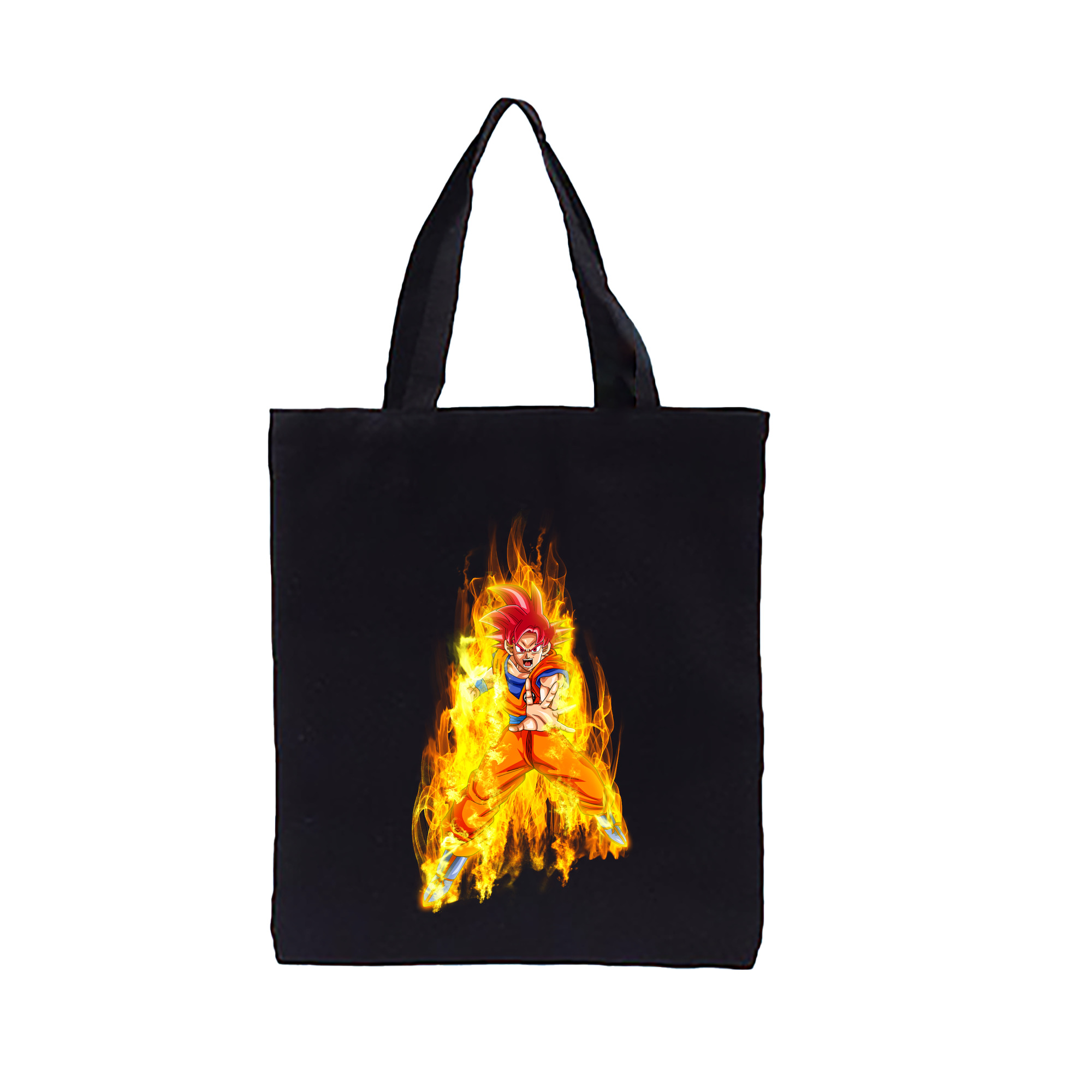 （画像用） ドラゴンボール 孫悟空（そん ごくう）Son Goku カカロット DRAGON BALL Kakarotto 縦型キャンバス生地手提げバッグ　トートバッグ
