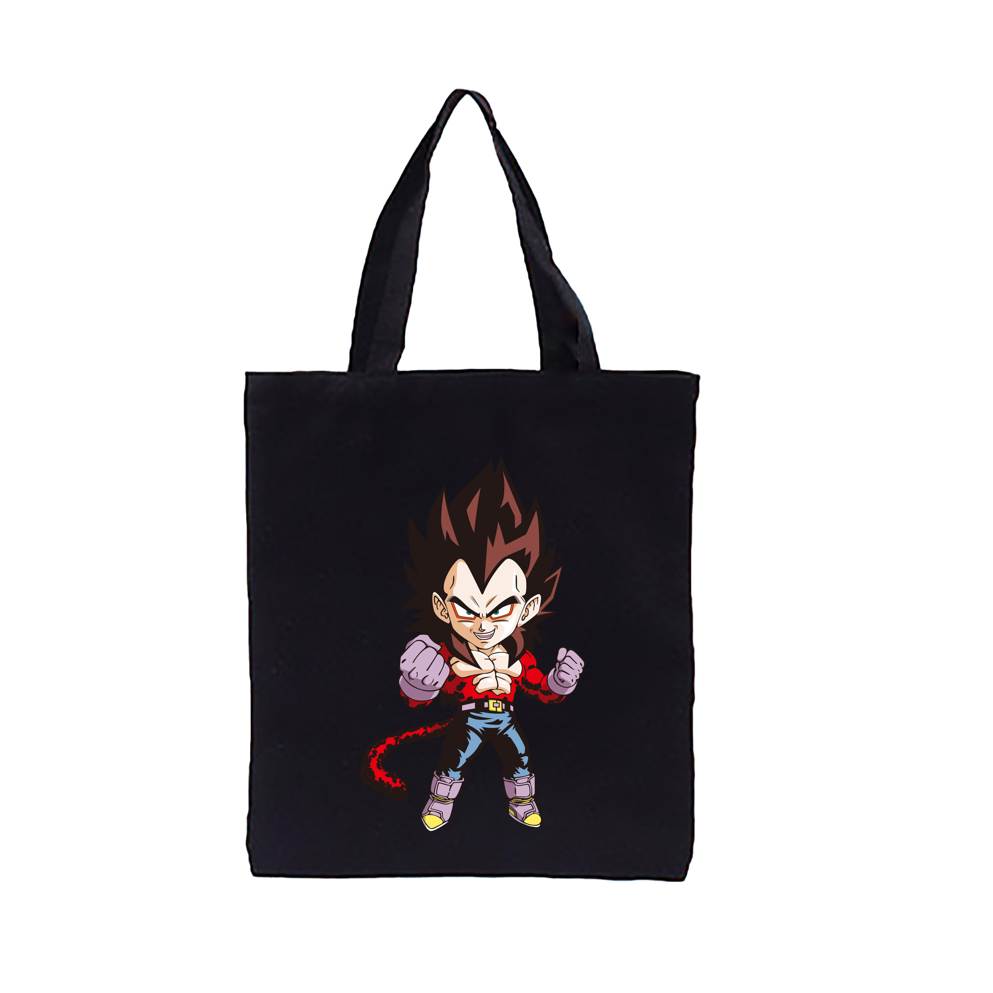 （画像用） ドラゴンボール ベジータ四世（Bejīta Yonsei）DRAGON BALL Vegeta IV 縦型キャンバス生地手提げバッグ　トートバッグ