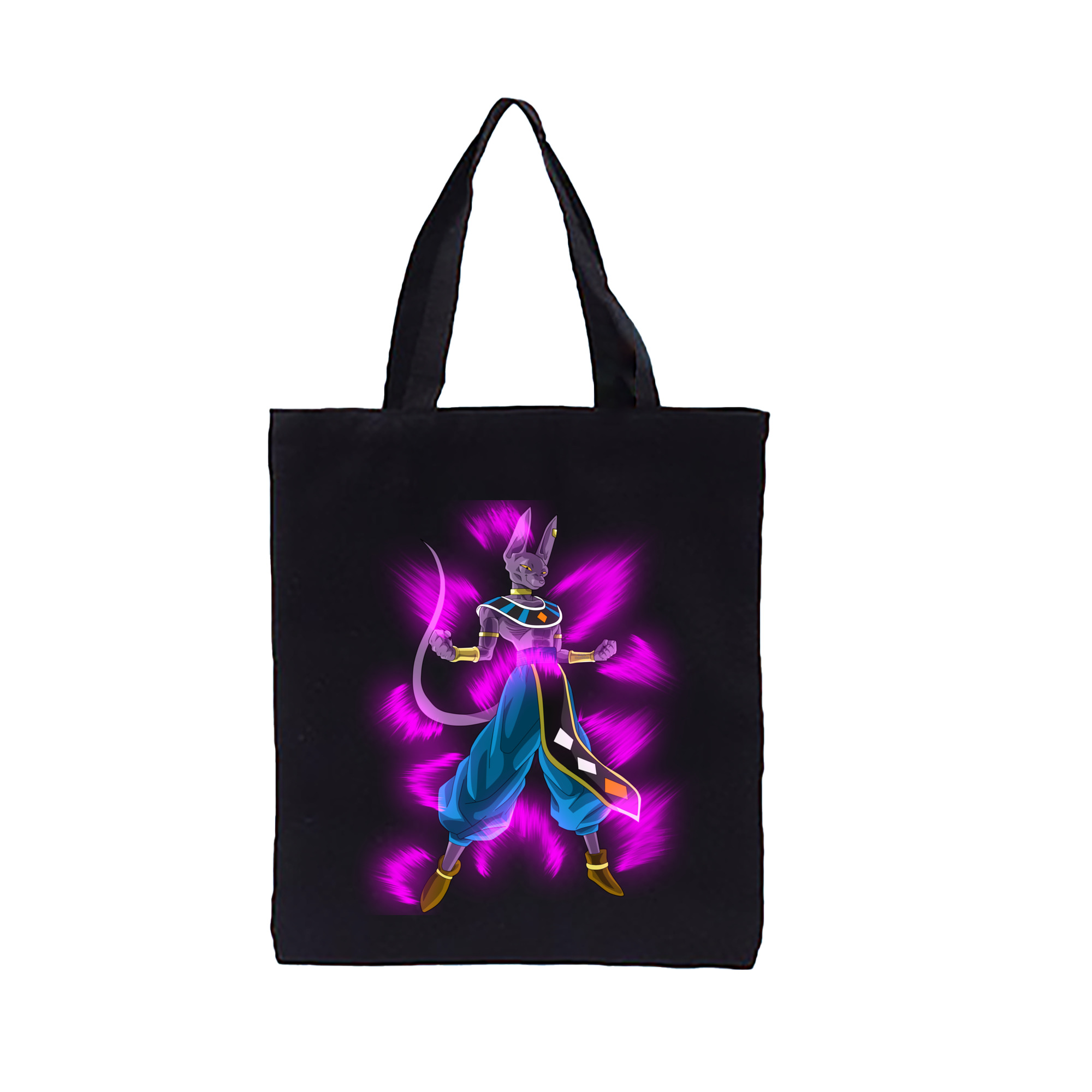 （画像用） ドラゴンボール ビルス 破壊神ビルス DRAGON BALL Beerus Birusu 縦型キャンバス生地手提げバッグ　トートバッグ