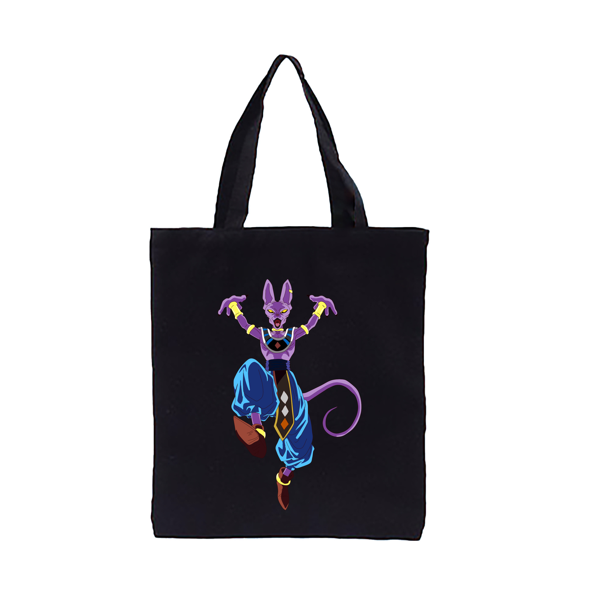 （画像用） ドラゴンボール ビルス 破壊神ビルス DRAGON BALL Beerus Birusu 縦型キャンバス生地手提げバッグ　トートバッグ