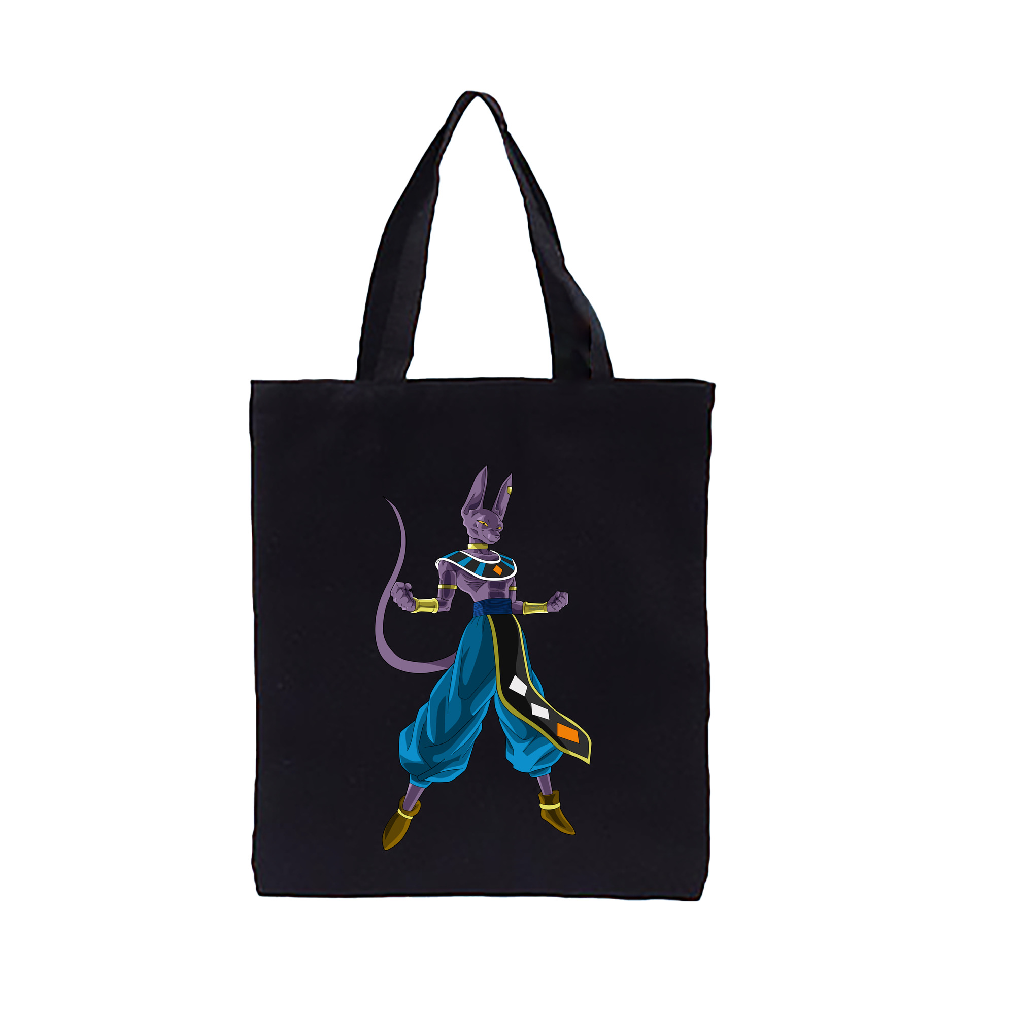 （画像用） ドラゴンボール ビルス 破壊神ビルス DRAGON BALL Beerus Birusu 縦型キャンバス生地手提げバッグ　トートバッグ