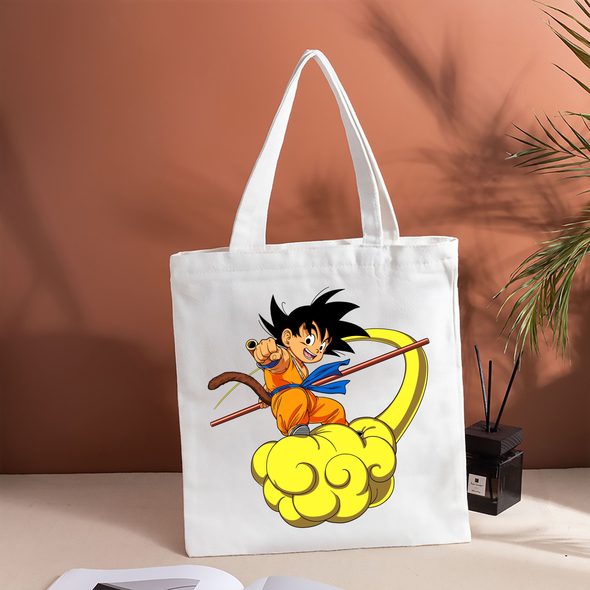 ドラゴンボール 孫悟空（そん ごくう）Son Goku カカロット DRAGON BALL Kakarotto 縦型キャンバス生地手提げバッグ　トートバッグ