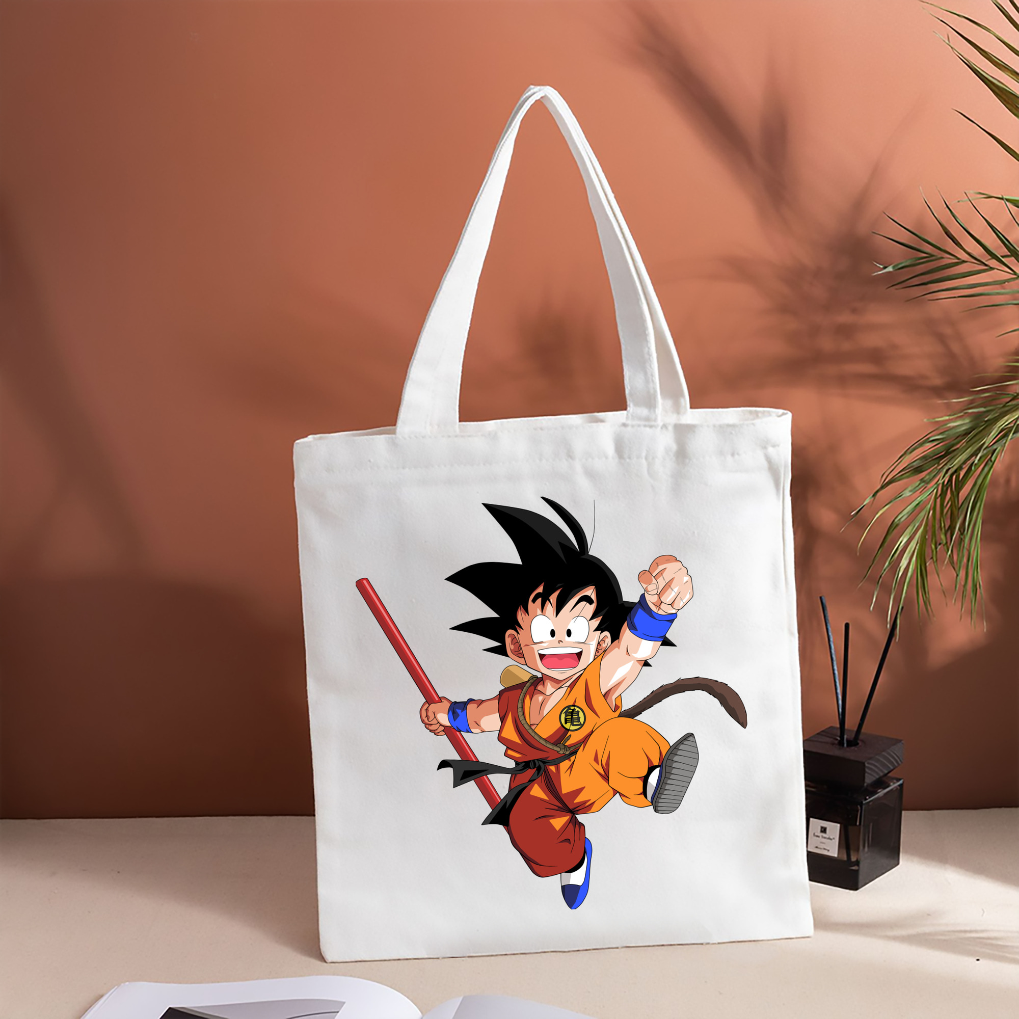 ドラゴンボール 孫悟空（そん ごくう）Son Goku カカロット DRAGON BALL Kakarotto 縦型キャンバス生地手提げバッグ　トートバッグ