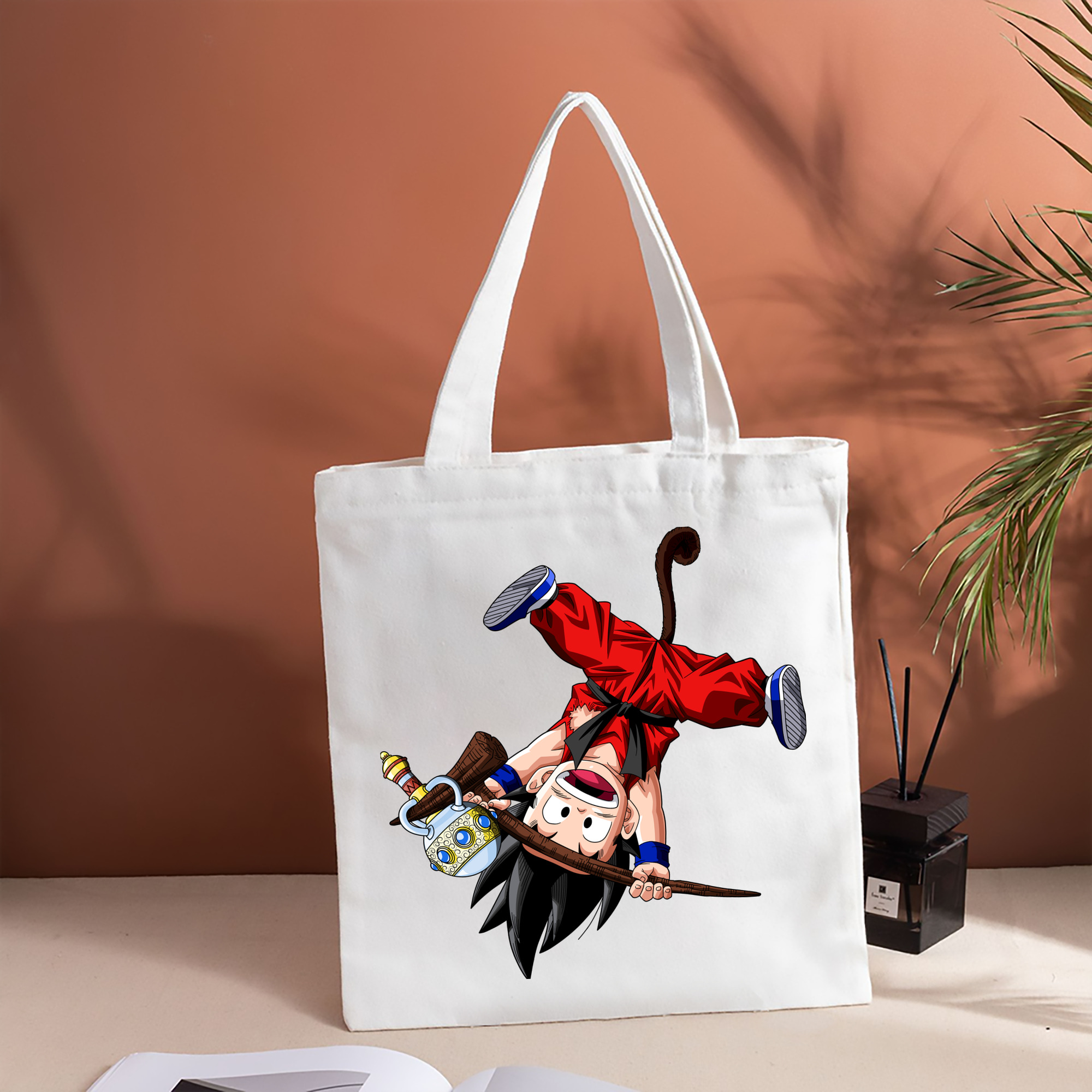 ドラゴンボール 孫悟空（そん ごくう）Son Goku カカロット DRAGON BALL Kakarotto 縦型キャンバス生地手提げバッグ　トートバッグ