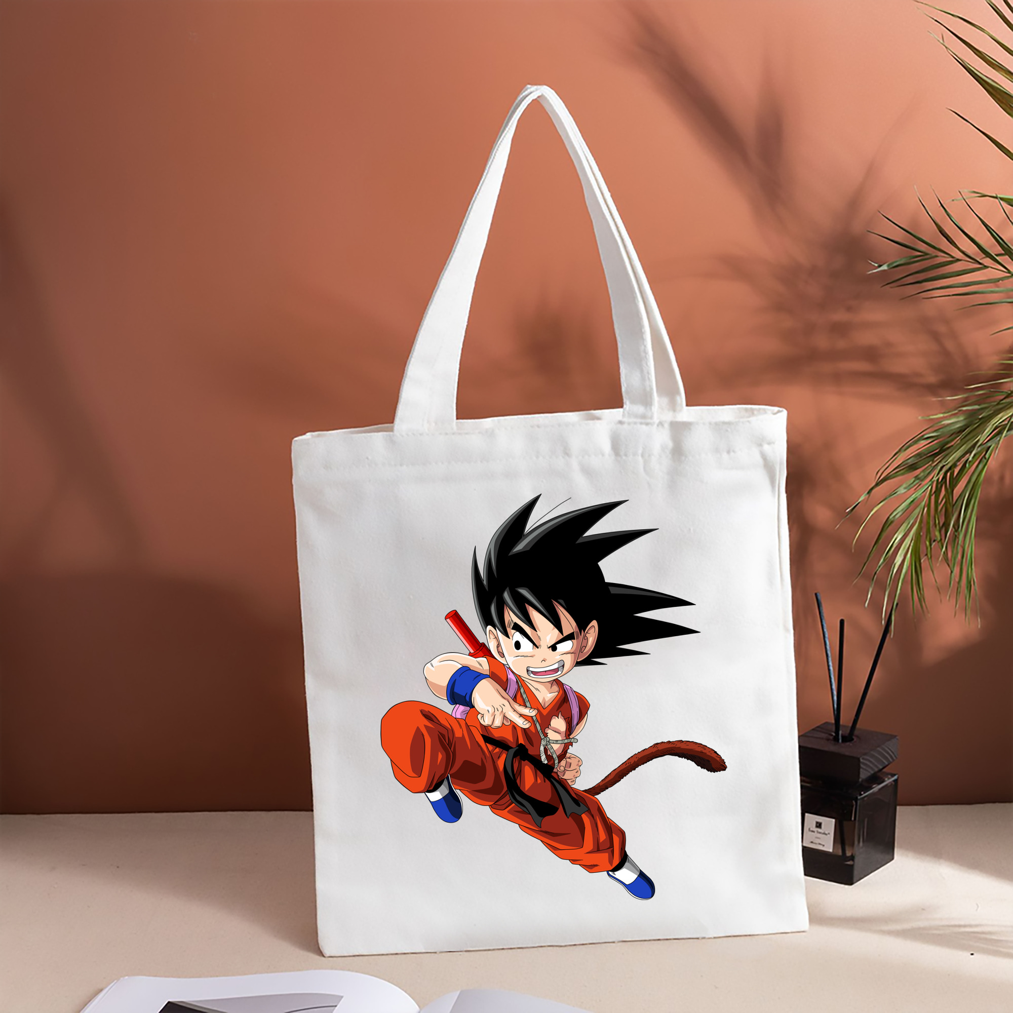 ドラゴンボール 孫悟空（そん ごくう）Son Goku カカロット DRAGON BALL Kakarotto 縦型キャンバス生地手提げバッグ　トートバッグ