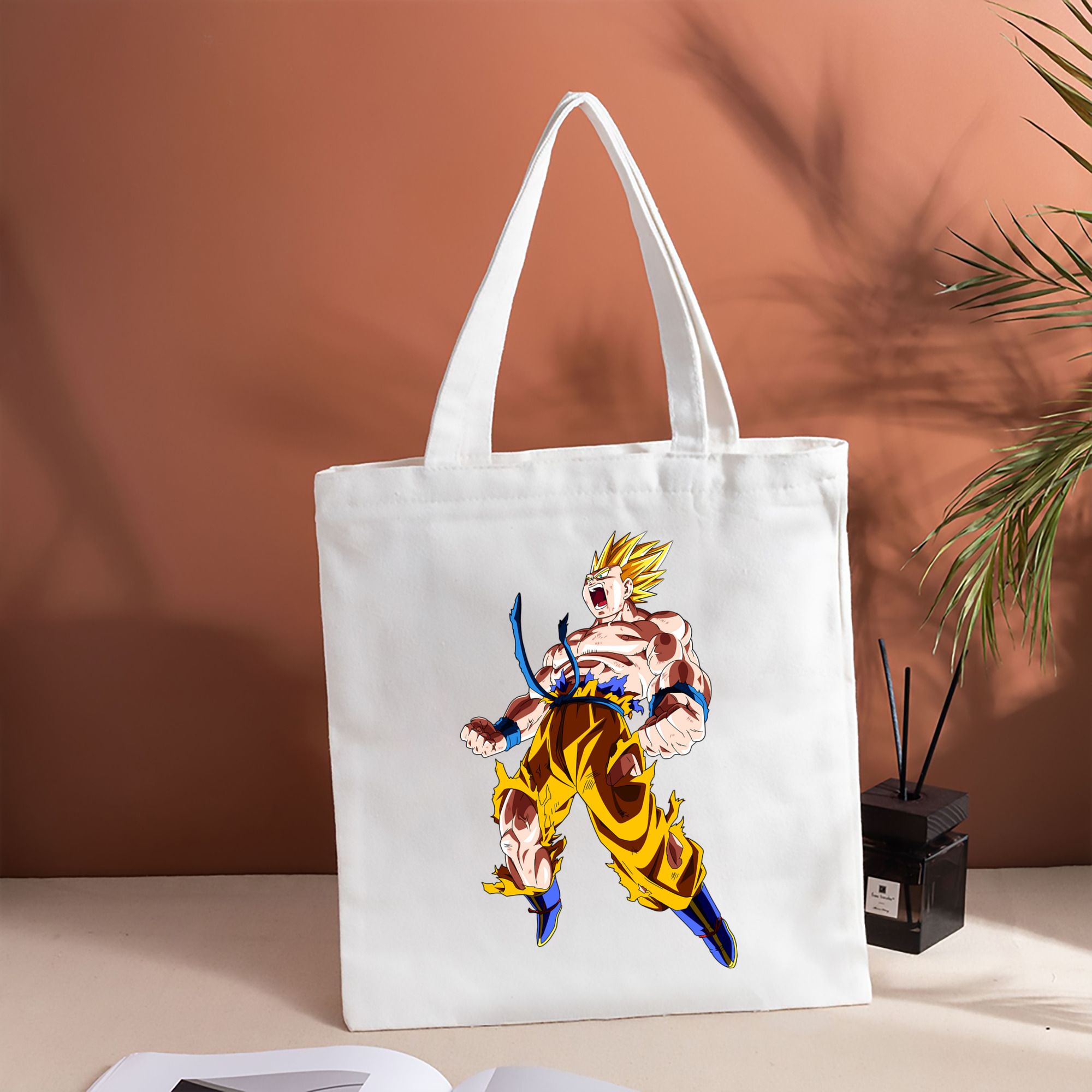 ドラゴンボール 孫悟空（そん ごくう）Son Goku カカロット DRAGON BALL Kakarotto 縦型キャンバス生地手提げバッグ　トートバッグ
