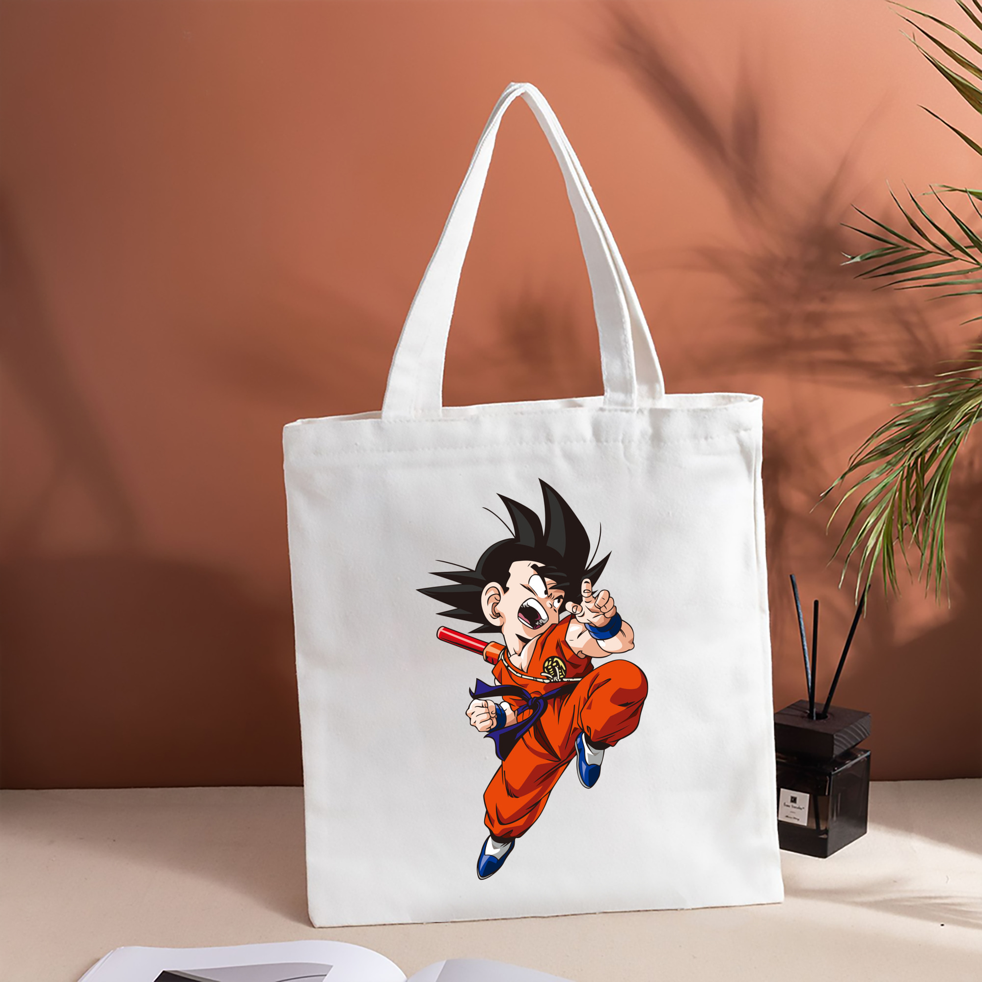 ドラゴンボール 孫悟空（そん ごくう）Son Goku カカロット DRAGON BALL Kakarotto 縦型キャンバス生地手提げバッグ　トートバッグ