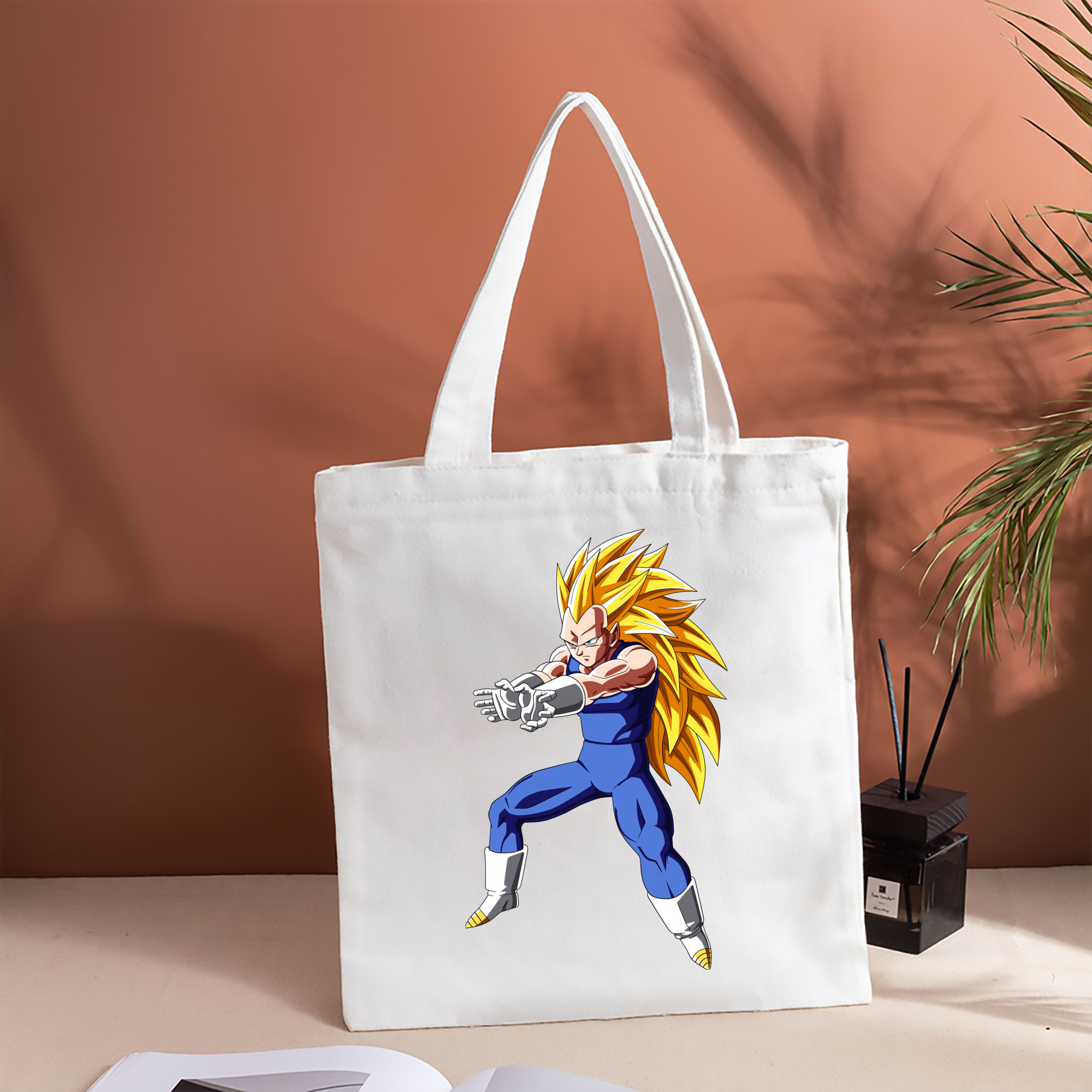 ドラゴンボール ベジータ四世（Bejīta Yonsei）DRAGON BALL Vegeta IV 縦型キャンバス生地手提げバッグ　トートバッグ