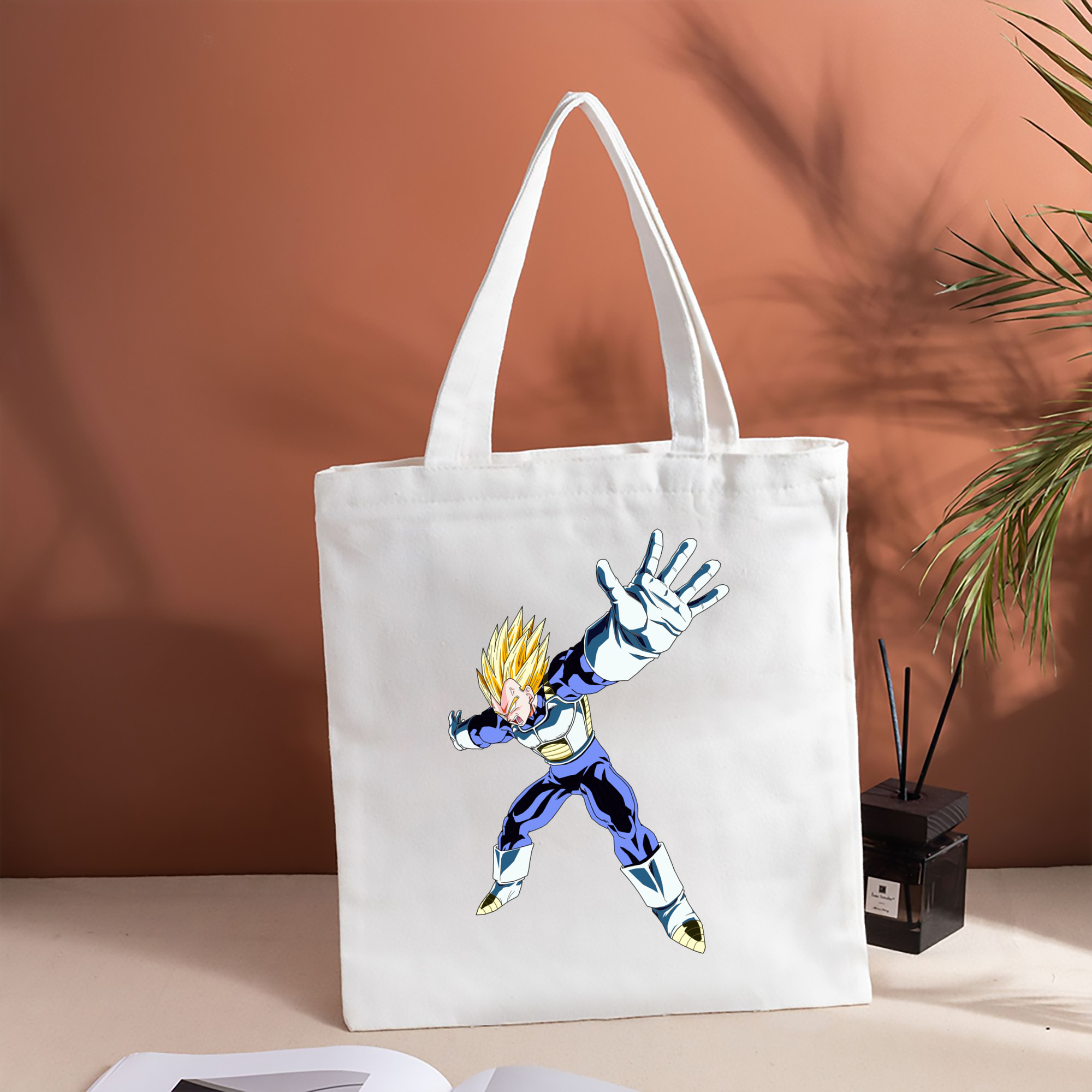 ドラゴンボール ベジータ四世（Bejīta Yonsei）DRAGON BALL Vegeta IV 縦型キャンバス生地手提げバッグ　トートバッグ