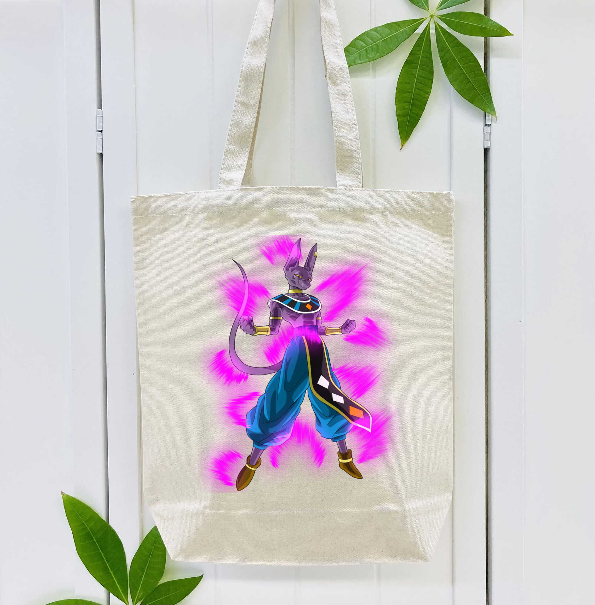 ドラゴンボール ビルス 破壊神ビルス DRAGON BALL Beerus Birusu 縦型キャンバス生地手提げバッグ　トートバッグ