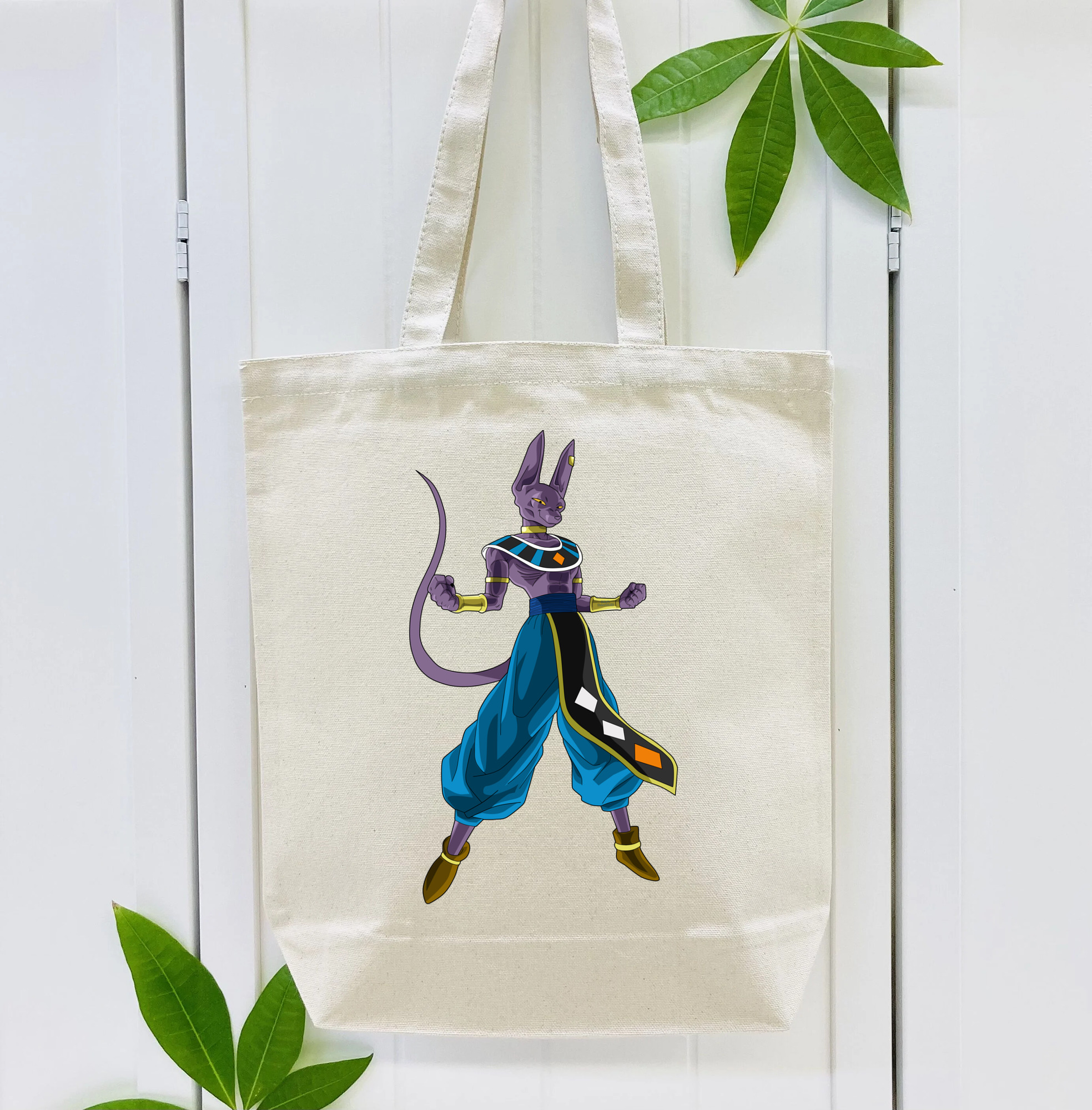 ドラゴンボール ビルス 破壊神ビルス DRAGON BALL Beerus Birusu 縦型キャンバス生地手提げバッグ　トートバッグ