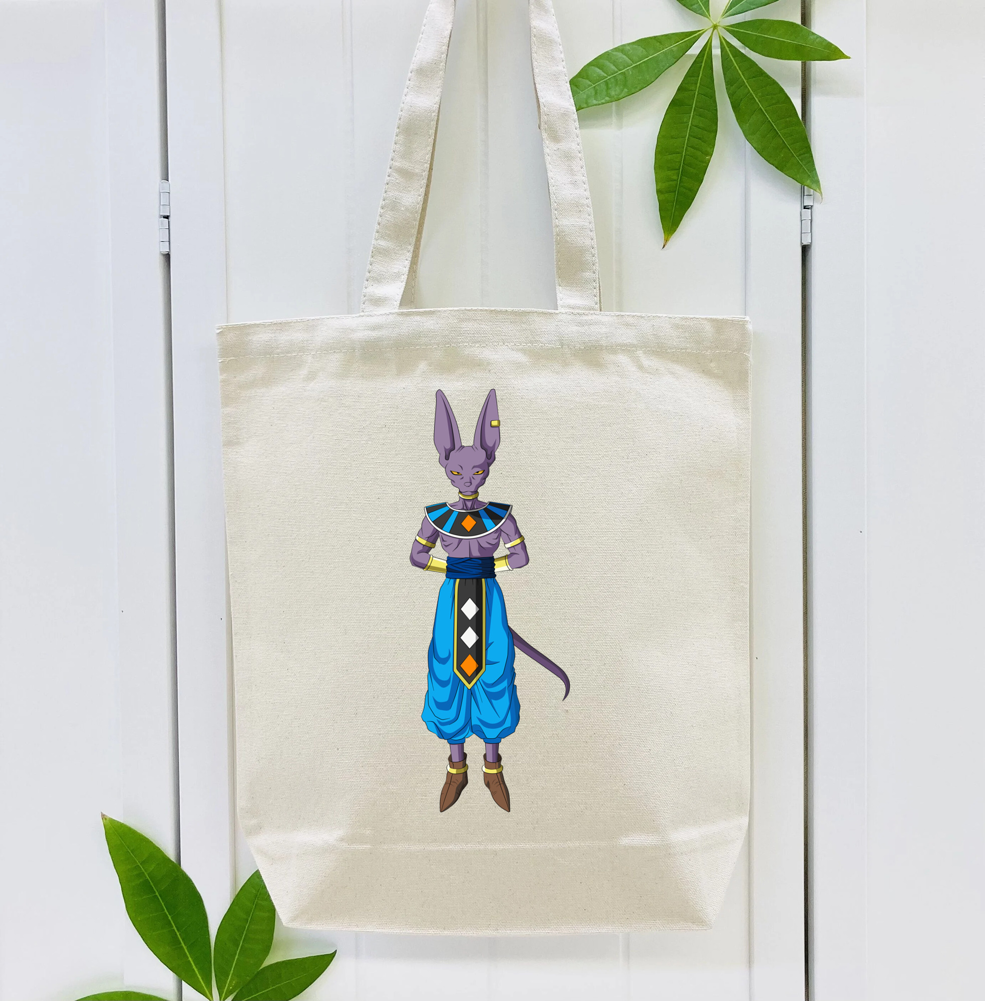 ドラゴンボール ビルス 破壊神ビルス DRAGON BALL Beerus Birusu 縦型キャンバス生地手提げバッグ　トートバッグ