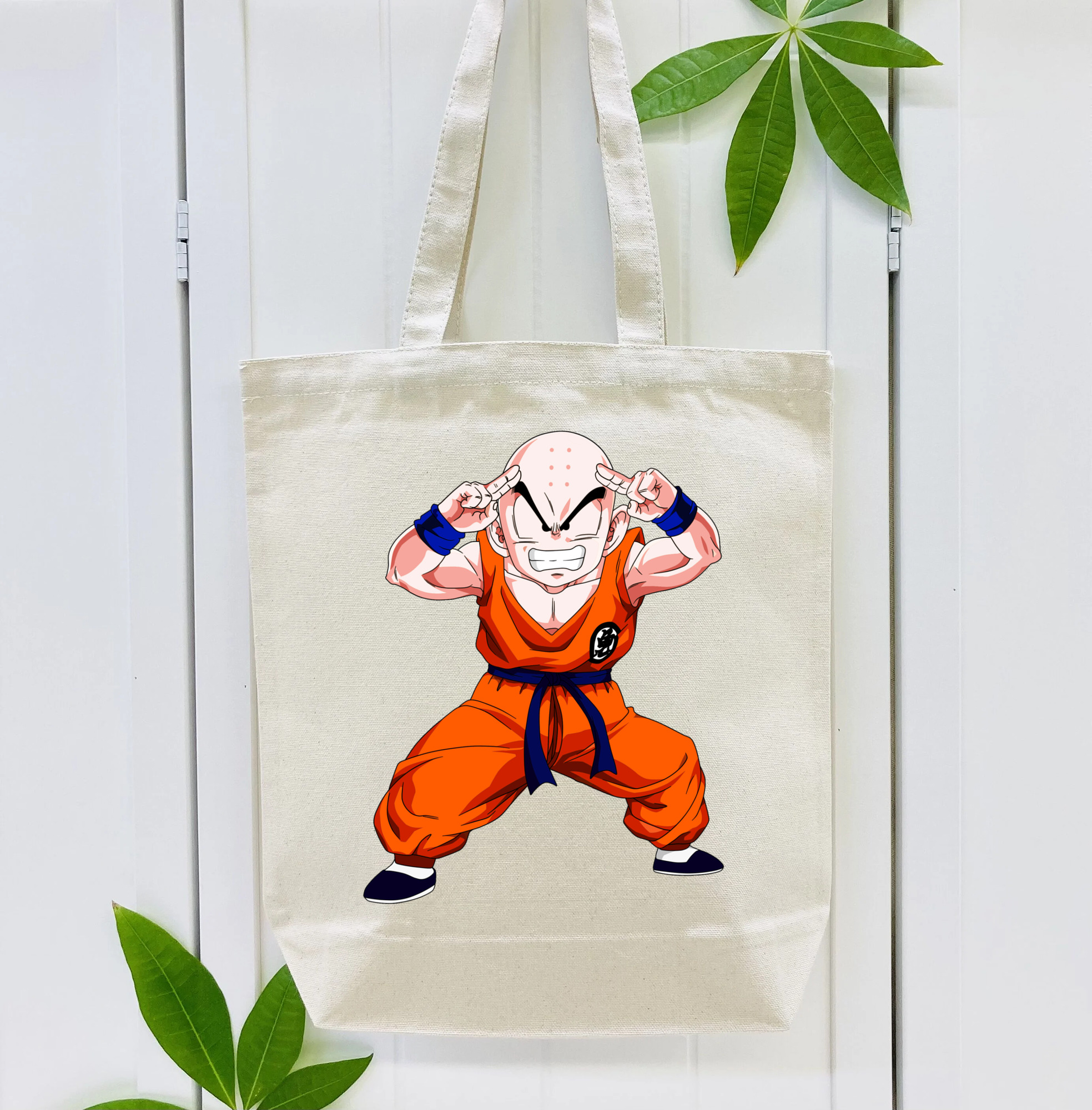 ドラゴンボール クリリン DRAGON BALL krillin 縦型キャンバス生地手提げバッグ　トートバッグ