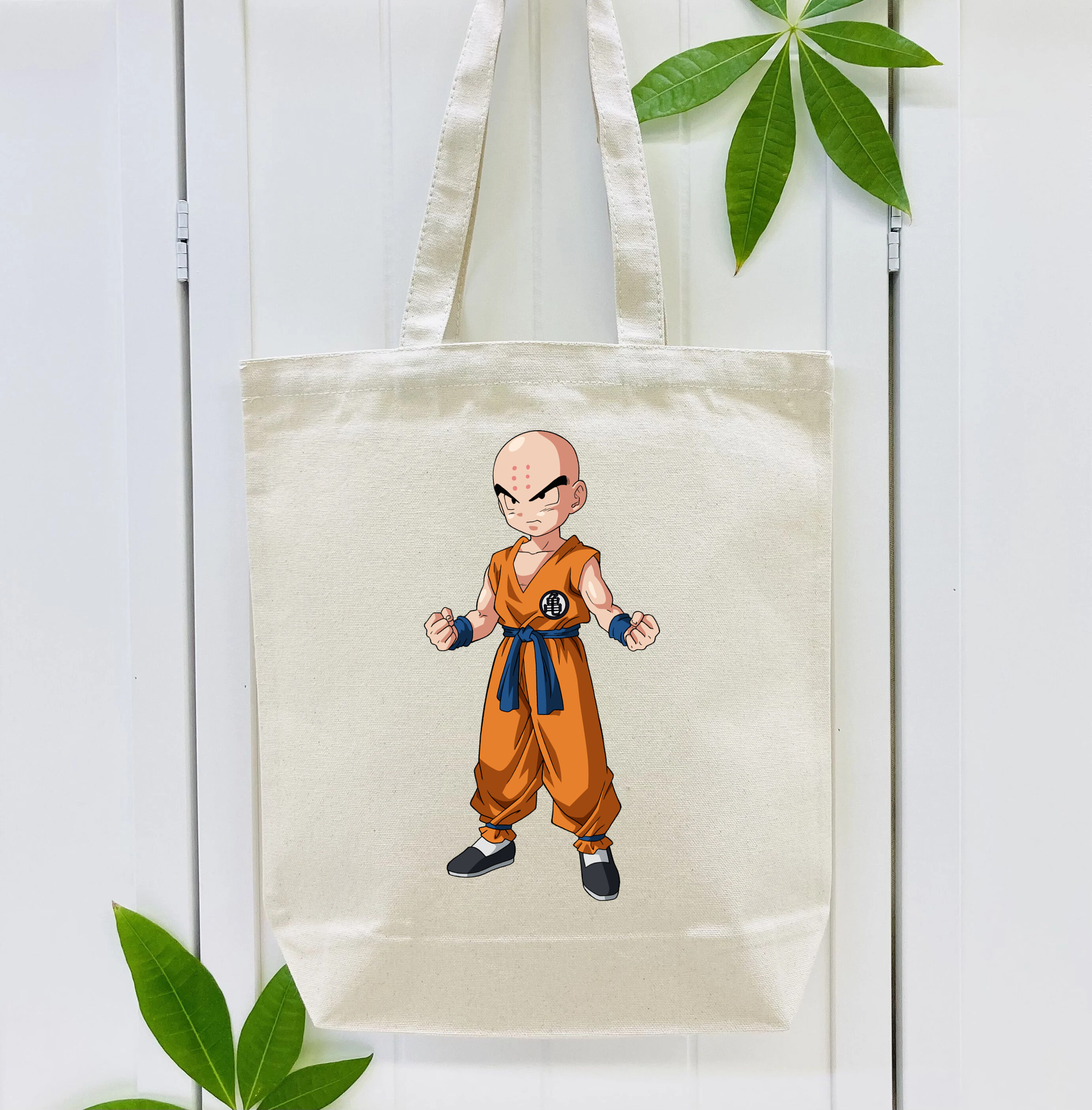 ドラゴンボール クリリン DRAGON BALL krillin 縦型キャンバス生地手提げバッグ　トートバッグ