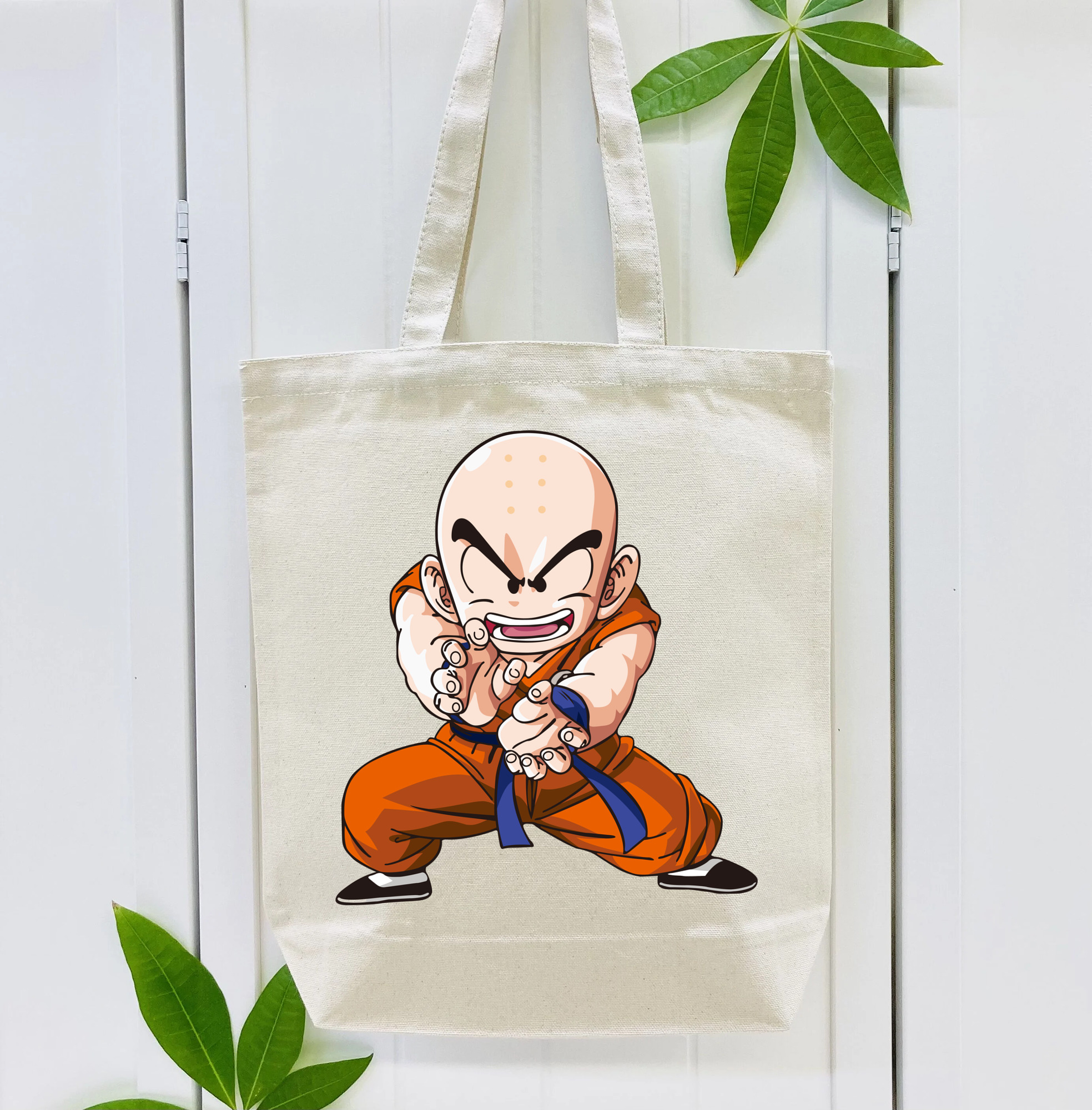 ドラゴンボール クリリン DRAGON BALL krillin 縦型キャンバス生地手提げバッグ　トートバッグ