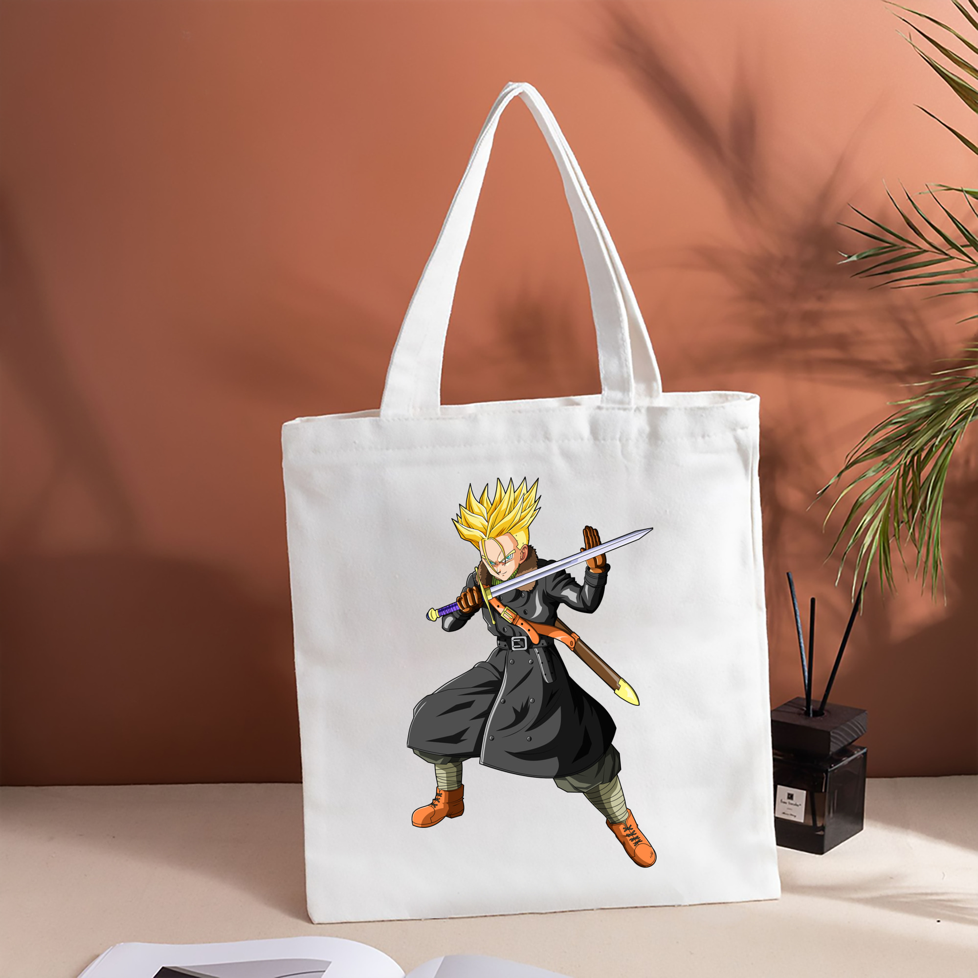 ドラゴンボール トランクス（Torankusu）DRAGON BALL Trunks 縦型キャンバス生地手提げバッグ　トートバッグ