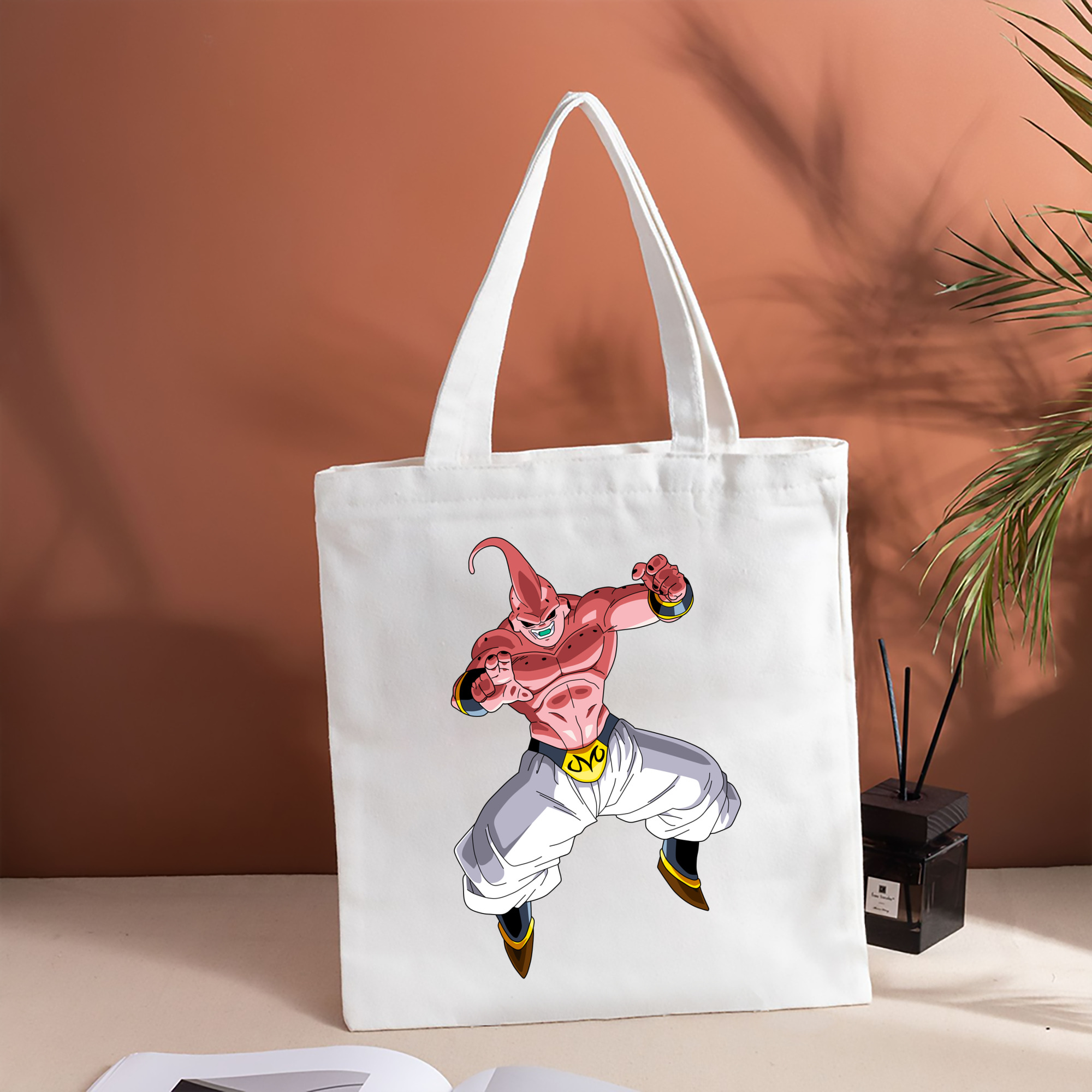 ドラゴンボール 魔人ブウ DRAGON BALL Majin Buu 縦型キャンバス生地手提げバッグ　トートバッグ