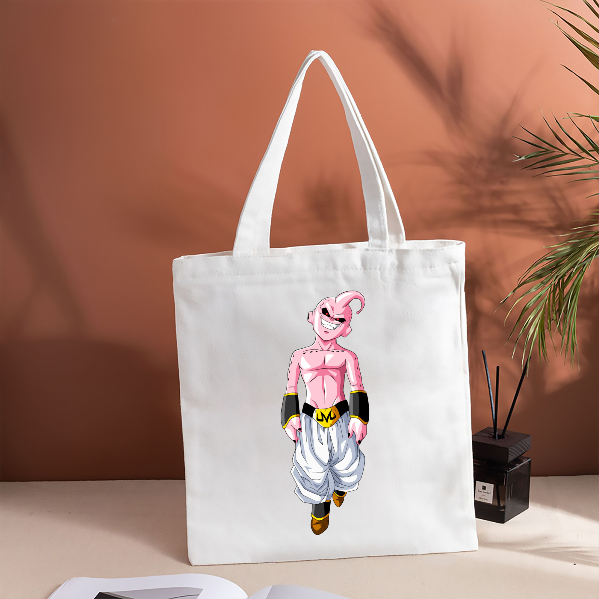 ドラゴンボール 魔人ブウ DRAGON BALL Majin Buu 縦型キャンバス生地手提げバッグ　トートバッグ