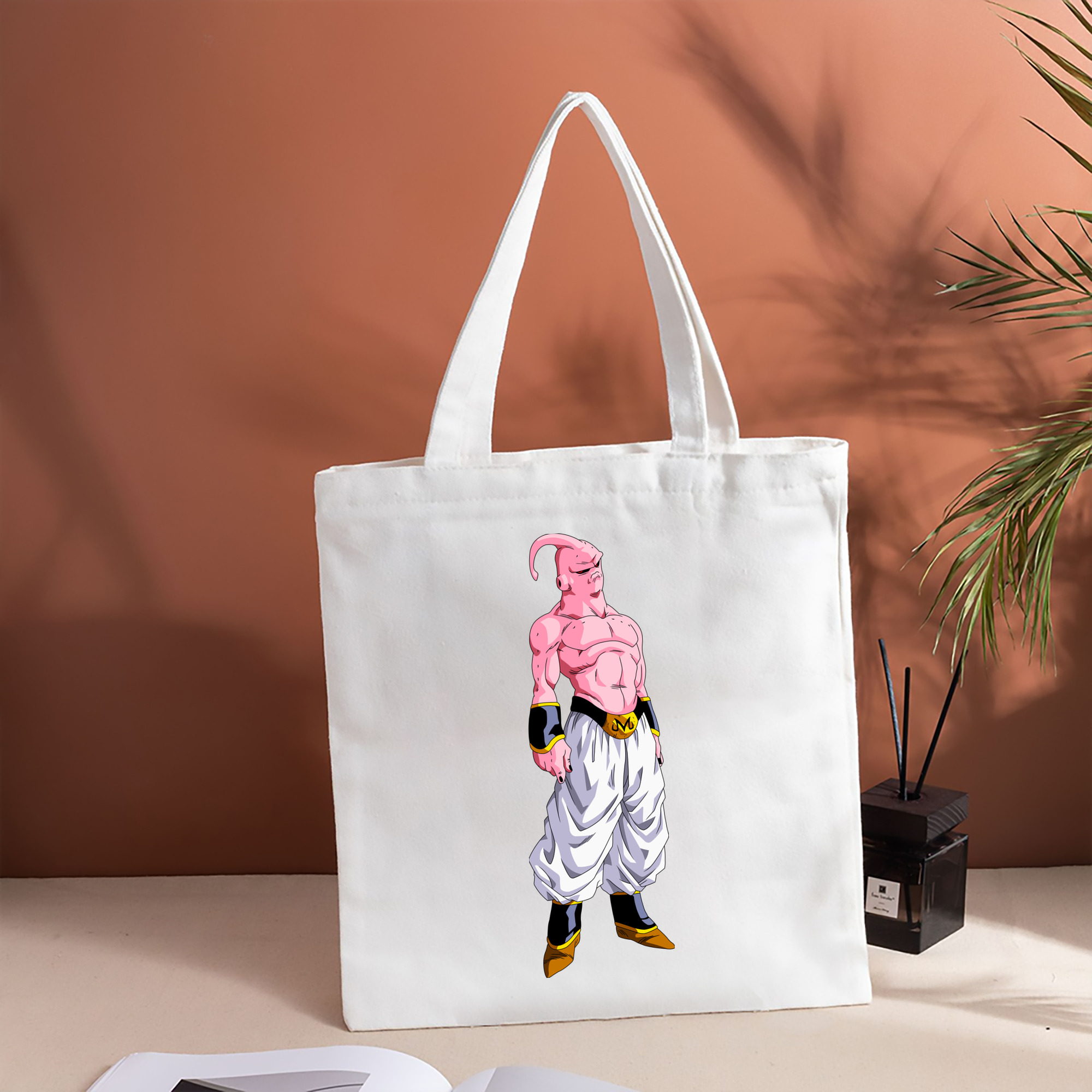 ドラゴンボール 魔人ブウ DRAGON BALL Majin Buu 縦型キャンバス生地手提げバッグ　トートバッグ