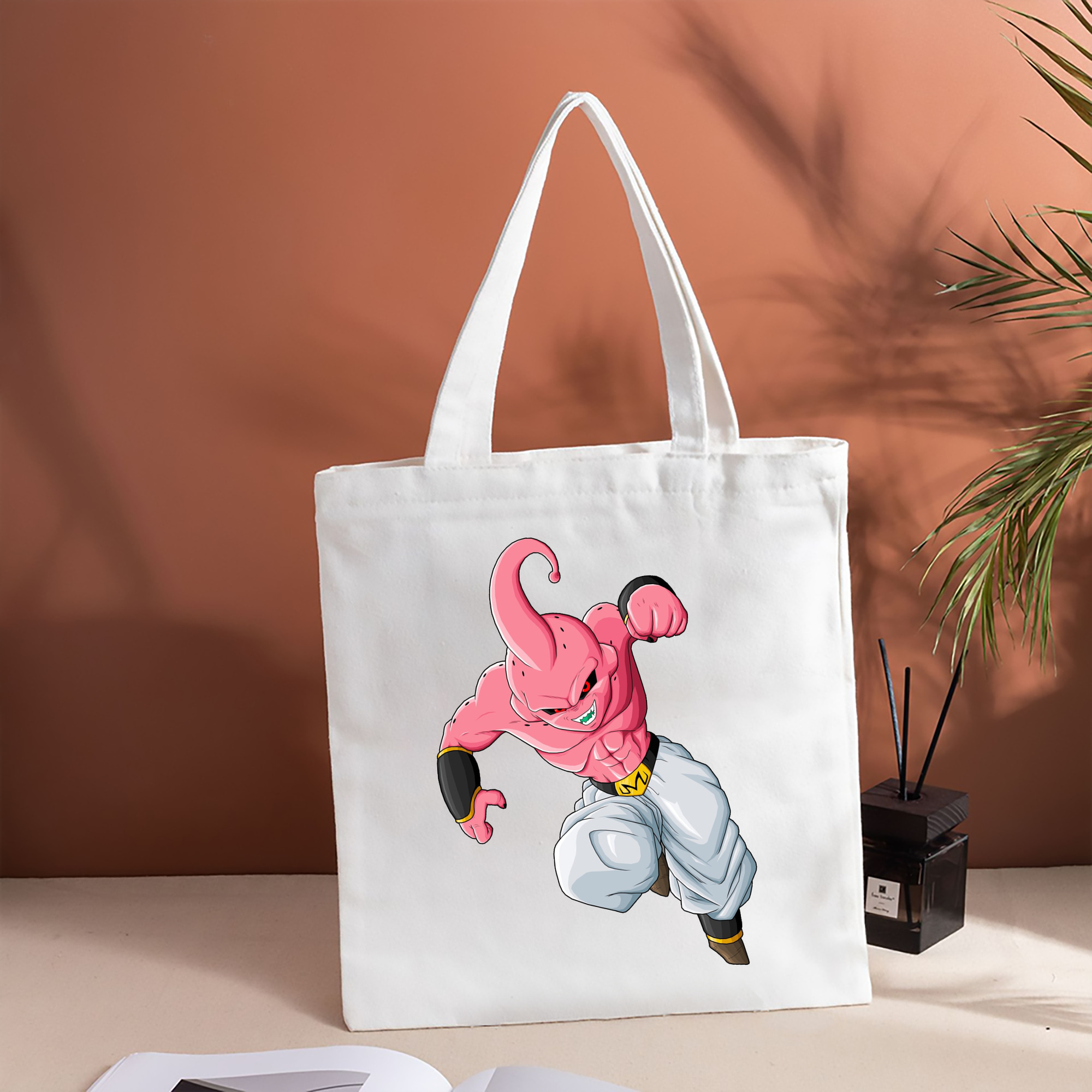 ドラゴンボール 魔人ブウ DRAGON BALL Majin Buu 縦型キャンバス生地手提げバッグ　トートバッグ