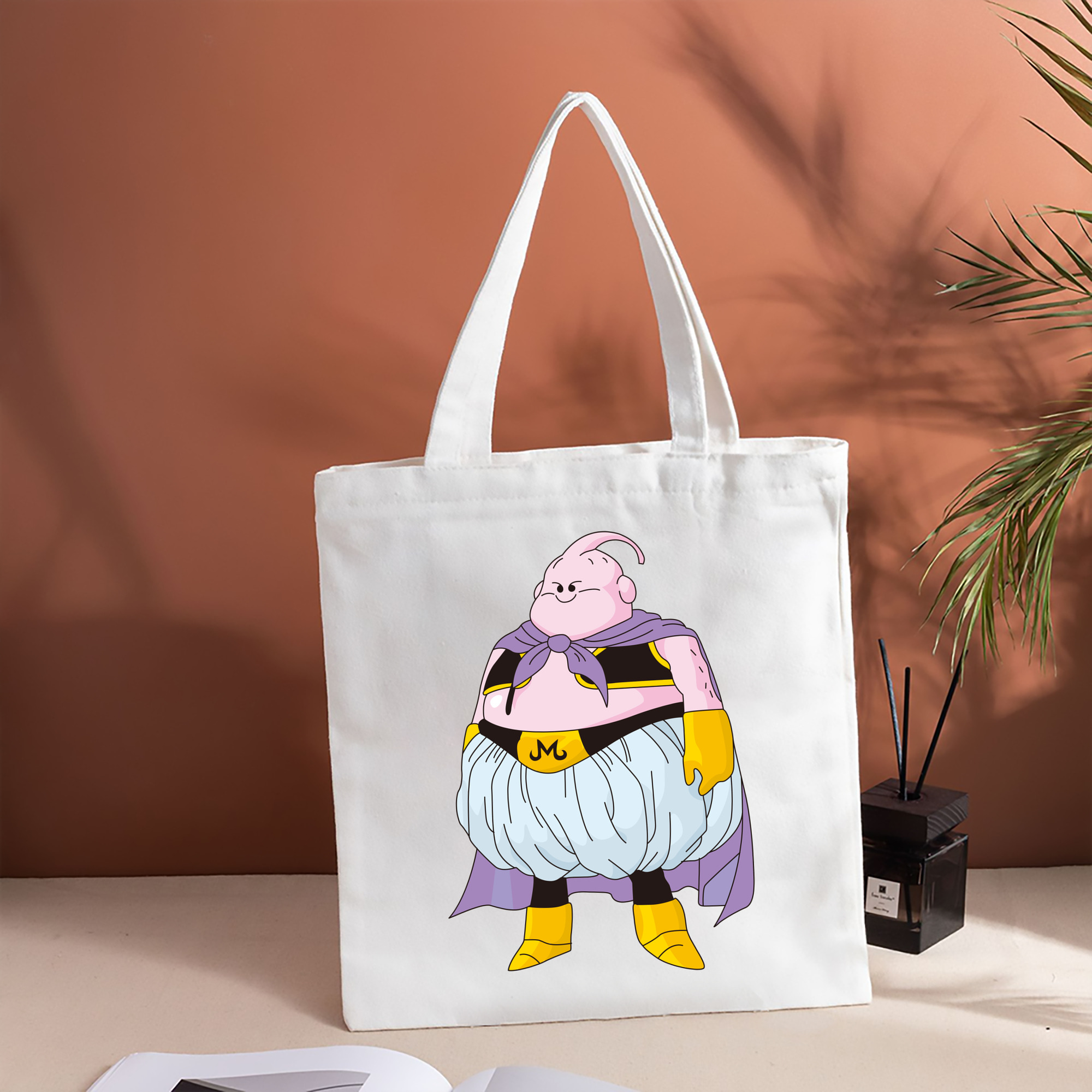 ドラゴンボール 魔人ブウ DRAGON BALL Majin Buu 縦型キャンバス生地手提げバッグ　トートバッグ