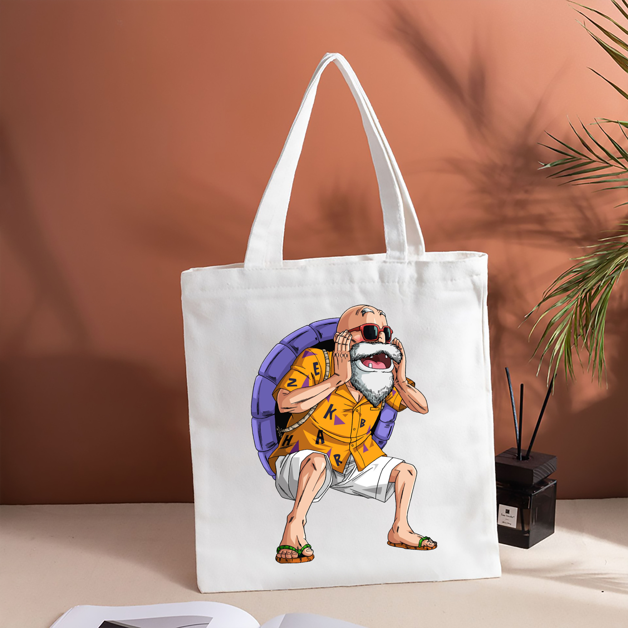 ドラゴンボール 亀仙人（かめせんにん） DRAGON BALL Master Roshi Kame Sennin 縦型キャンバス生地手提げバッグ　トートバッグ