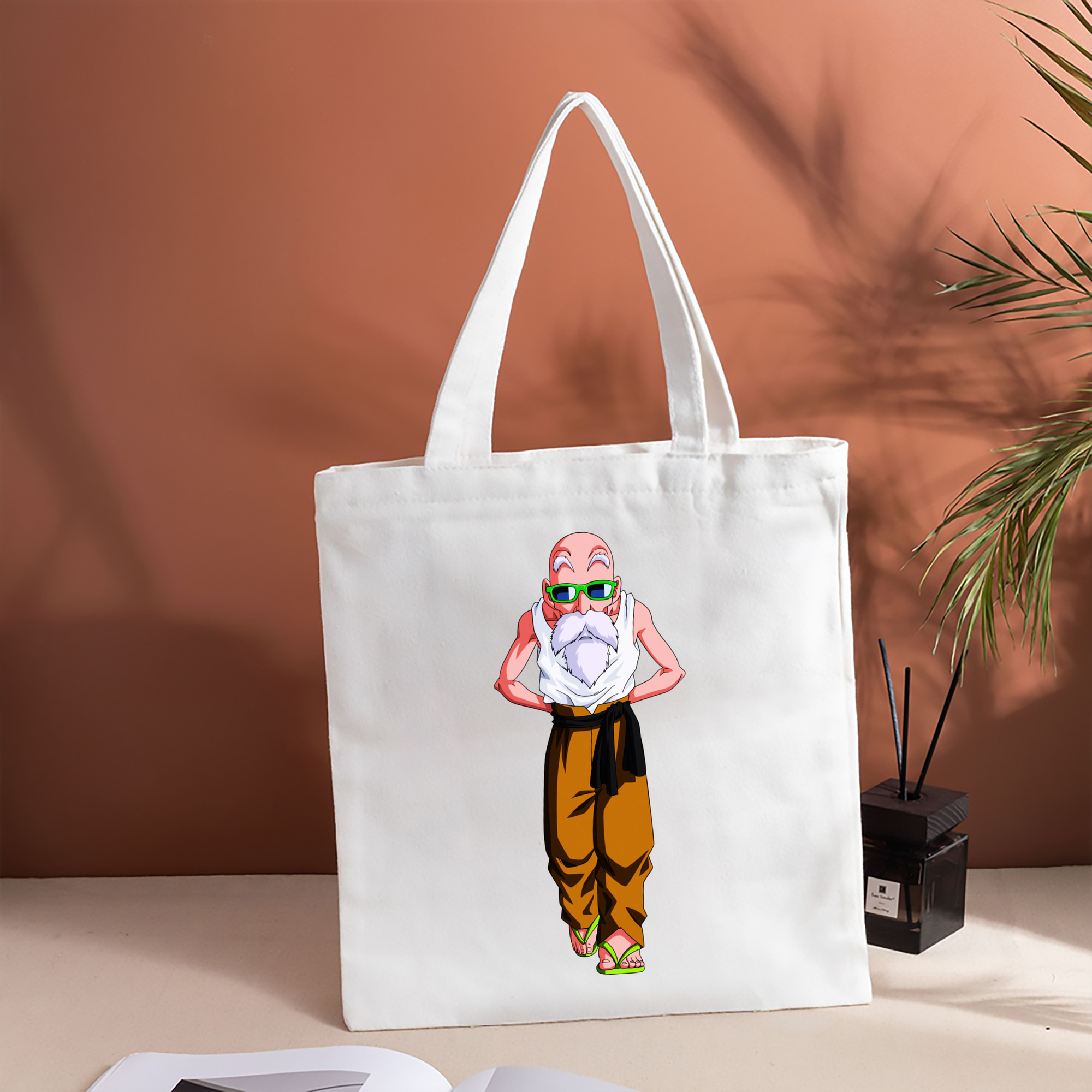ドラゴンボール 亀仙人（かめせんにん） DRAGON BALL Master Roshi Kame Sennin 縦型キャンバス生地手提げバッグ　トートバッグ