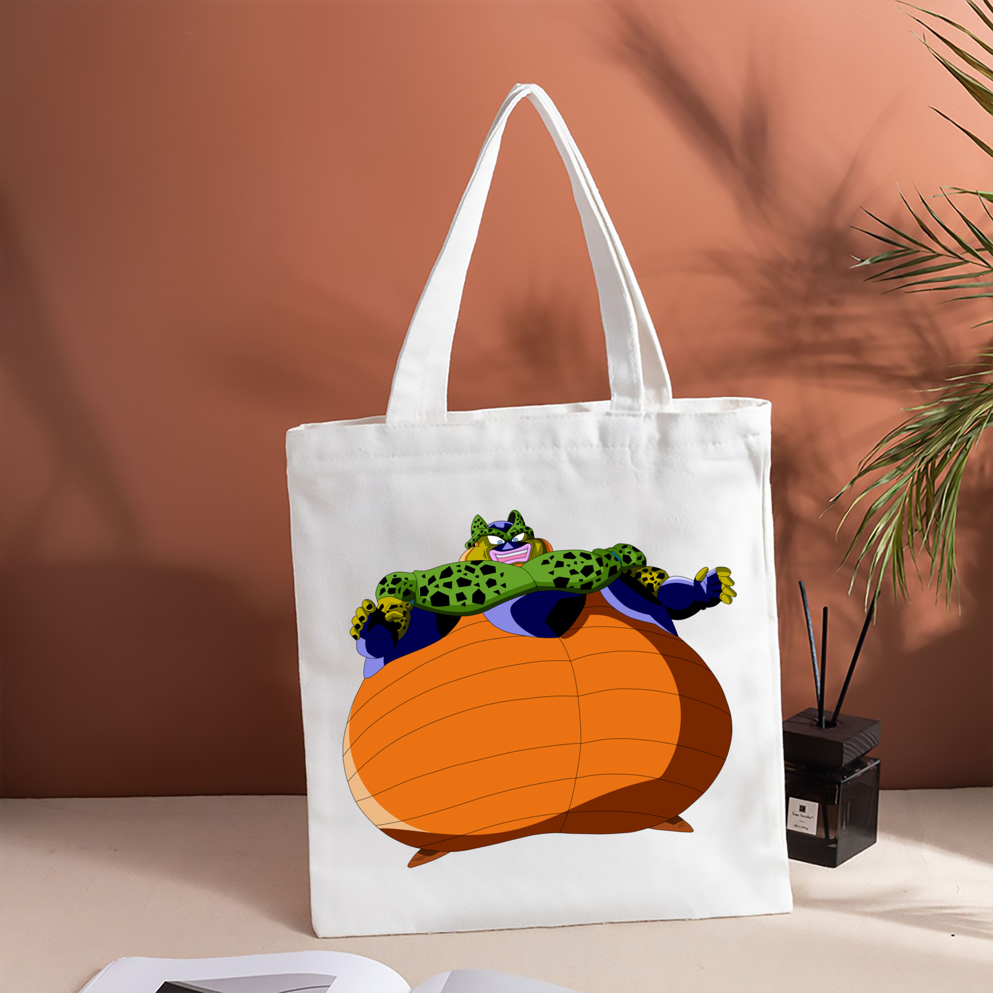 ドラゴンボール セル DRAGON BALL Cell 縦型キャンバス生地手提げバッグ　トートバッグ