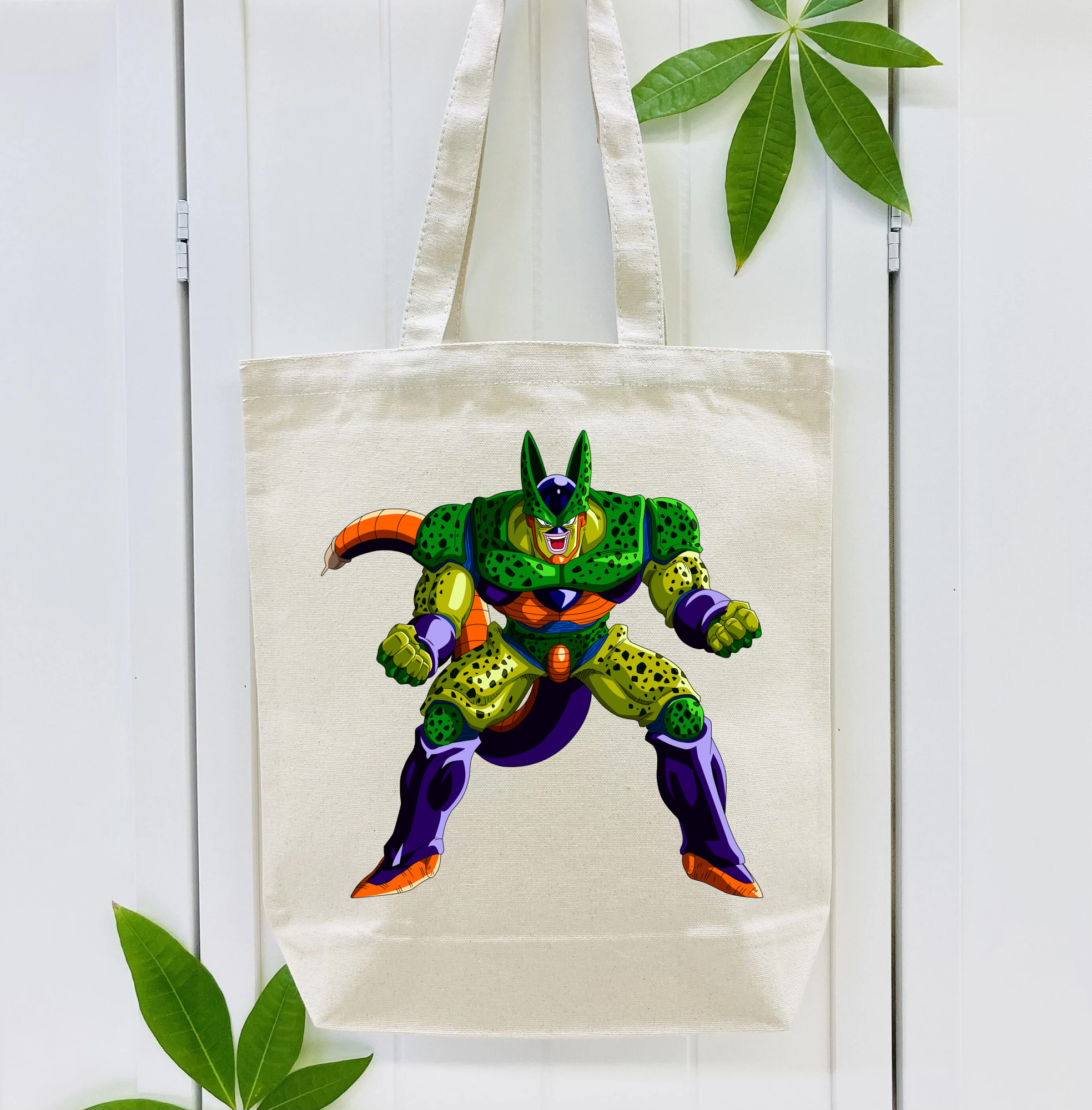 ドラゴンボール セル DRAGON BALL Cell 縦型キャンバス生地手提げバッグ　トートバッグ
