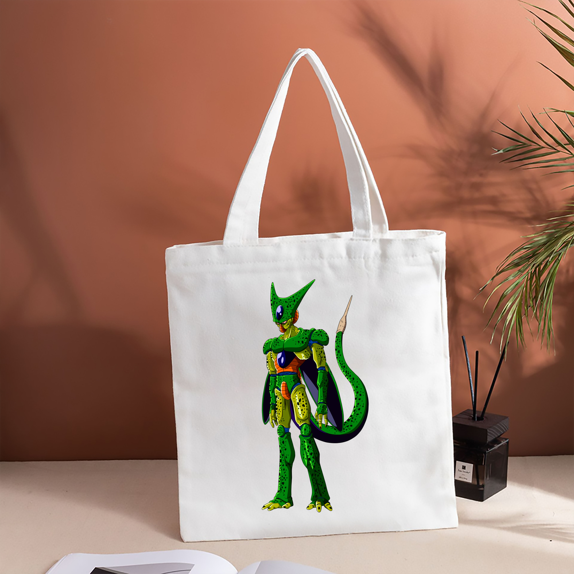 ドラゴンボール セル DRAGON BALL Cell 縦型キャンバス生地手提げバッグ　トートバッグ