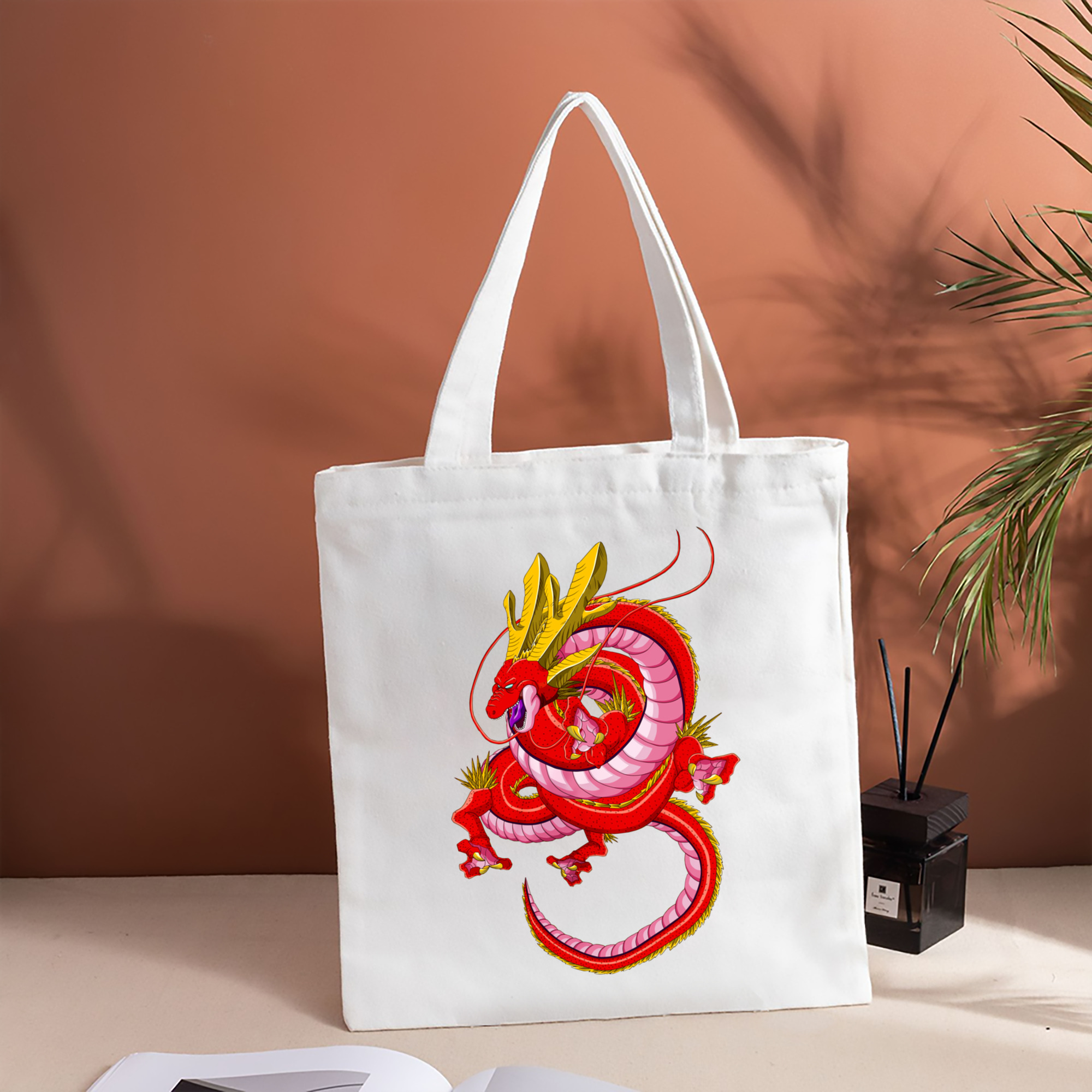 ドラゴンボール 神龍 シェンロン DRAGON BALL Shenron 縦型キャンバス生地手提げバッグ　トートバッグ