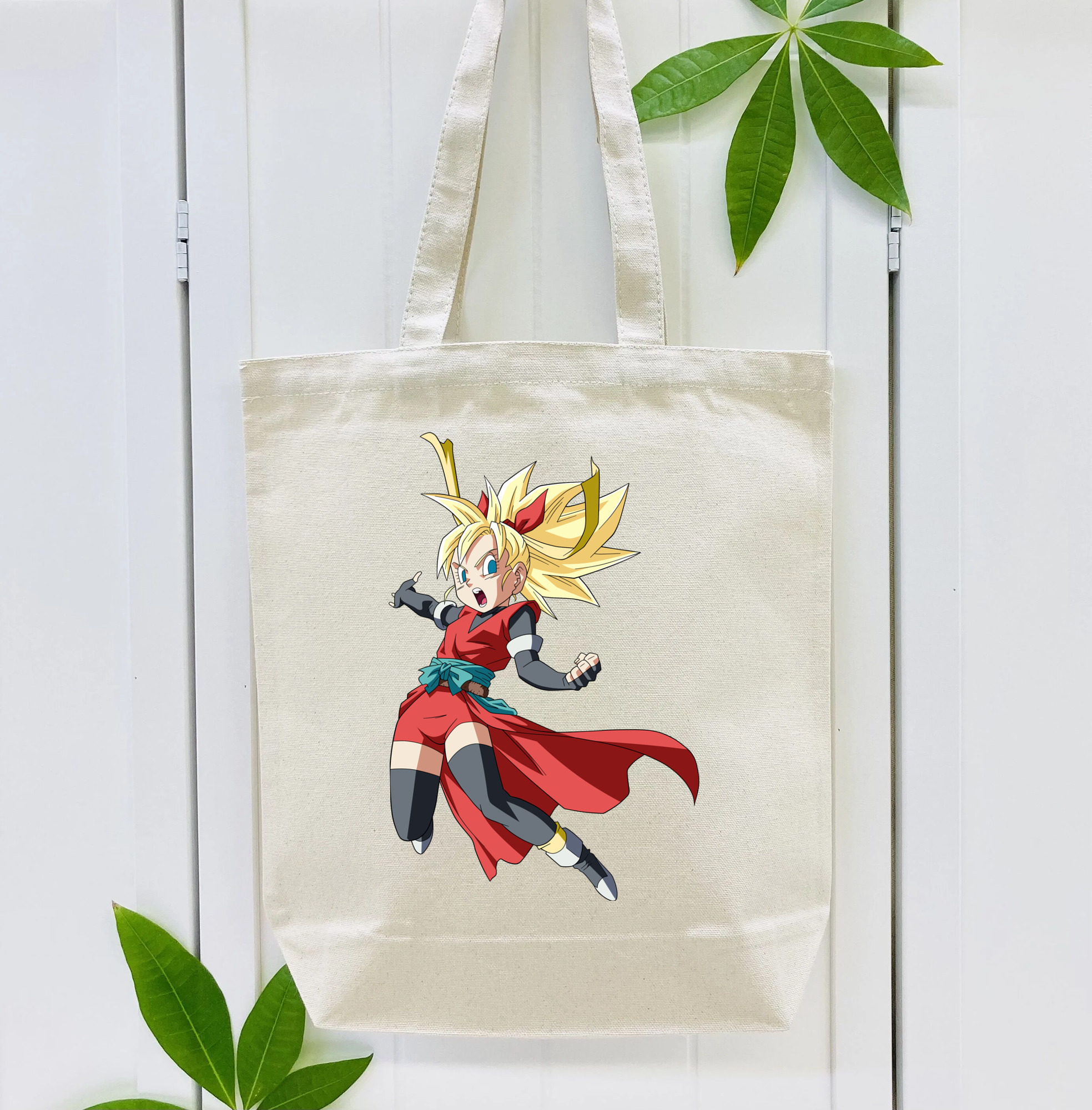 ドラゴンボール カリフラ DRAGON BALL Caulifla 縦型キャンバス生地手提げバッグ　トートバッグ
