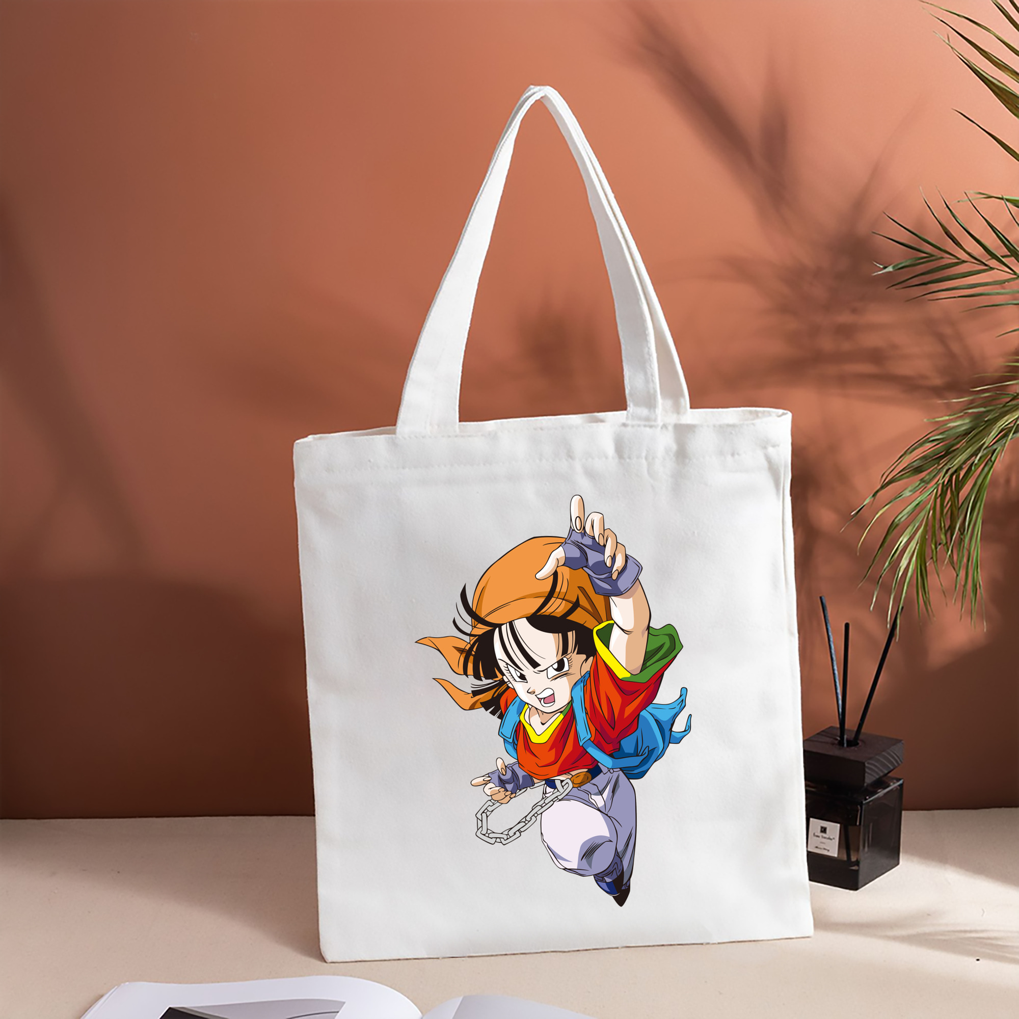 ドラゴンボール パン DRAGON BALL Pan 縦型キャンバス生地手提げバッグ　トートバッグ